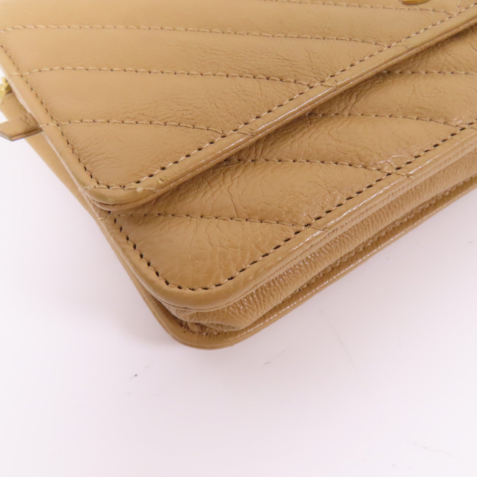 CHANEL 牛皮皮革Wallet On Chain金扣鏈帶肩背袋