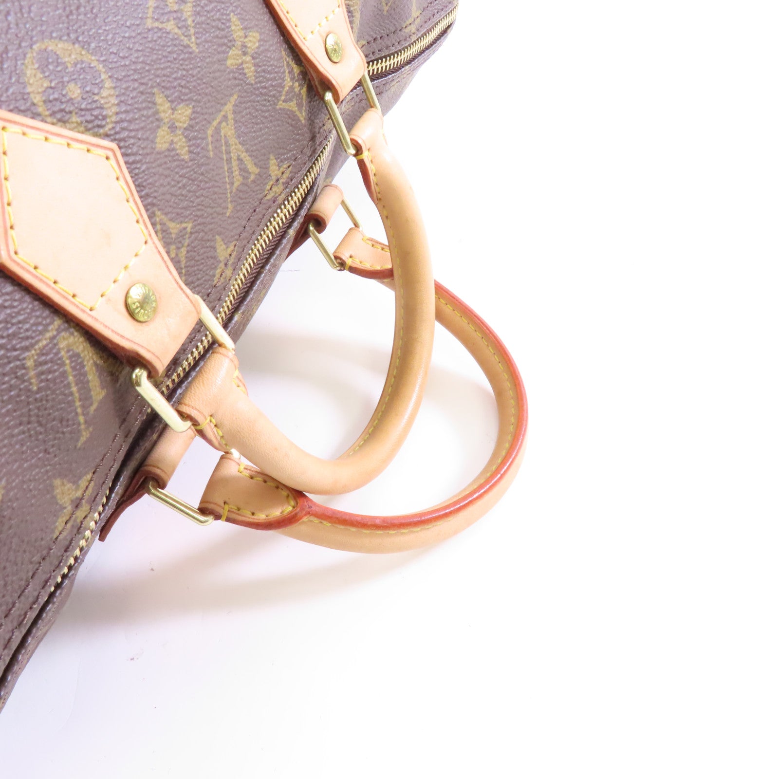 LOUIS VUITTON 【激減優惠】Monogram Speedy 40金扣手挽袋棕色