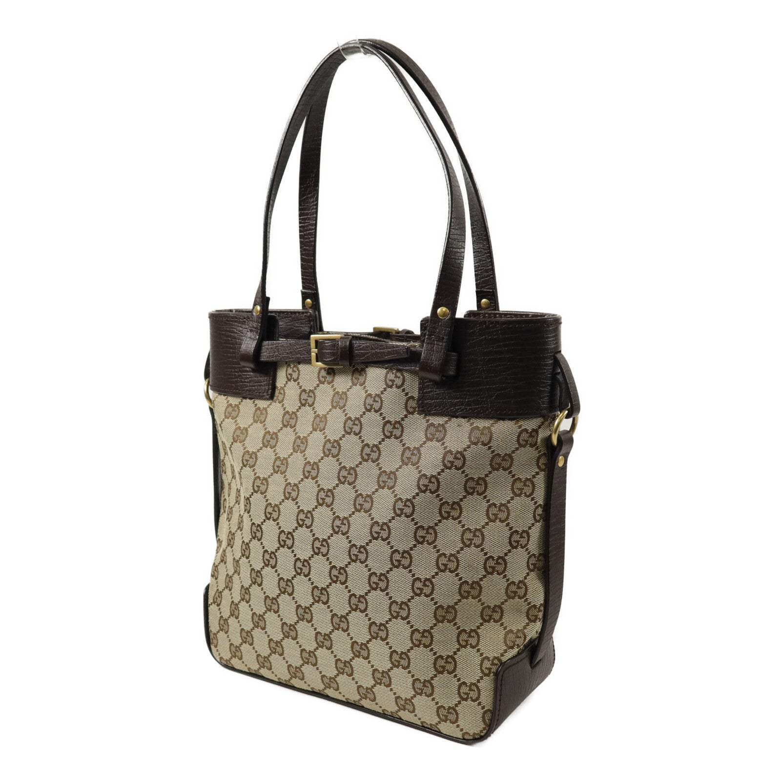 GUCCI 帆布/牛皮皮革Tote Bag手挽袋