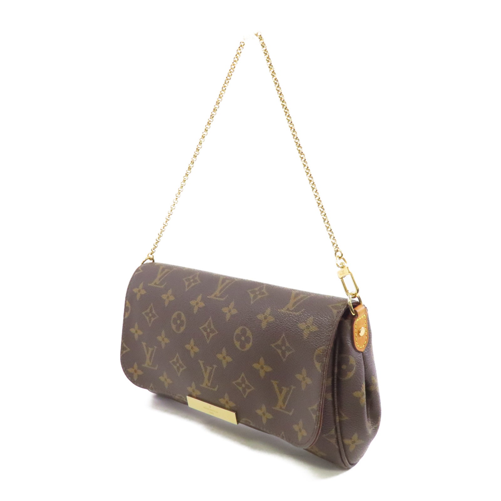 LOUIS VUITTON Monogram Favorite MM金扣手挽肩背兩用袋啡色