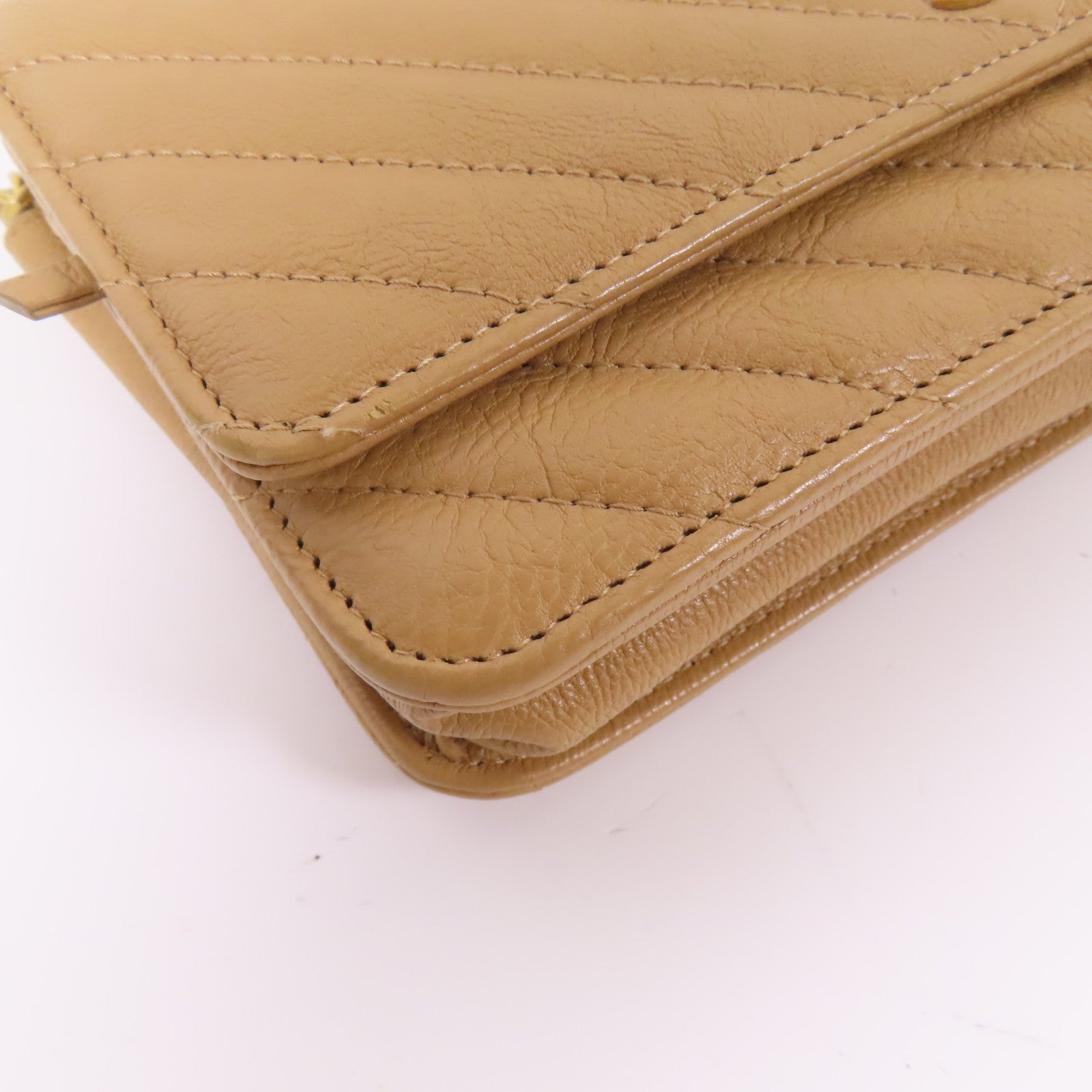 CHANEL 牛皮皮革Wallet On Chain金扣鏈帶肩背袋