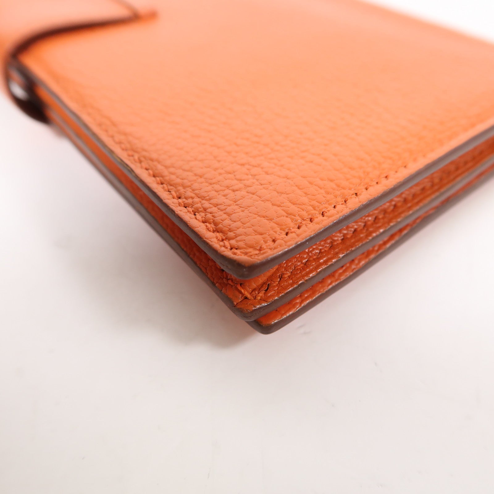 HERMES Chevre皮革Bean Long Wallet銀扣長錢包
