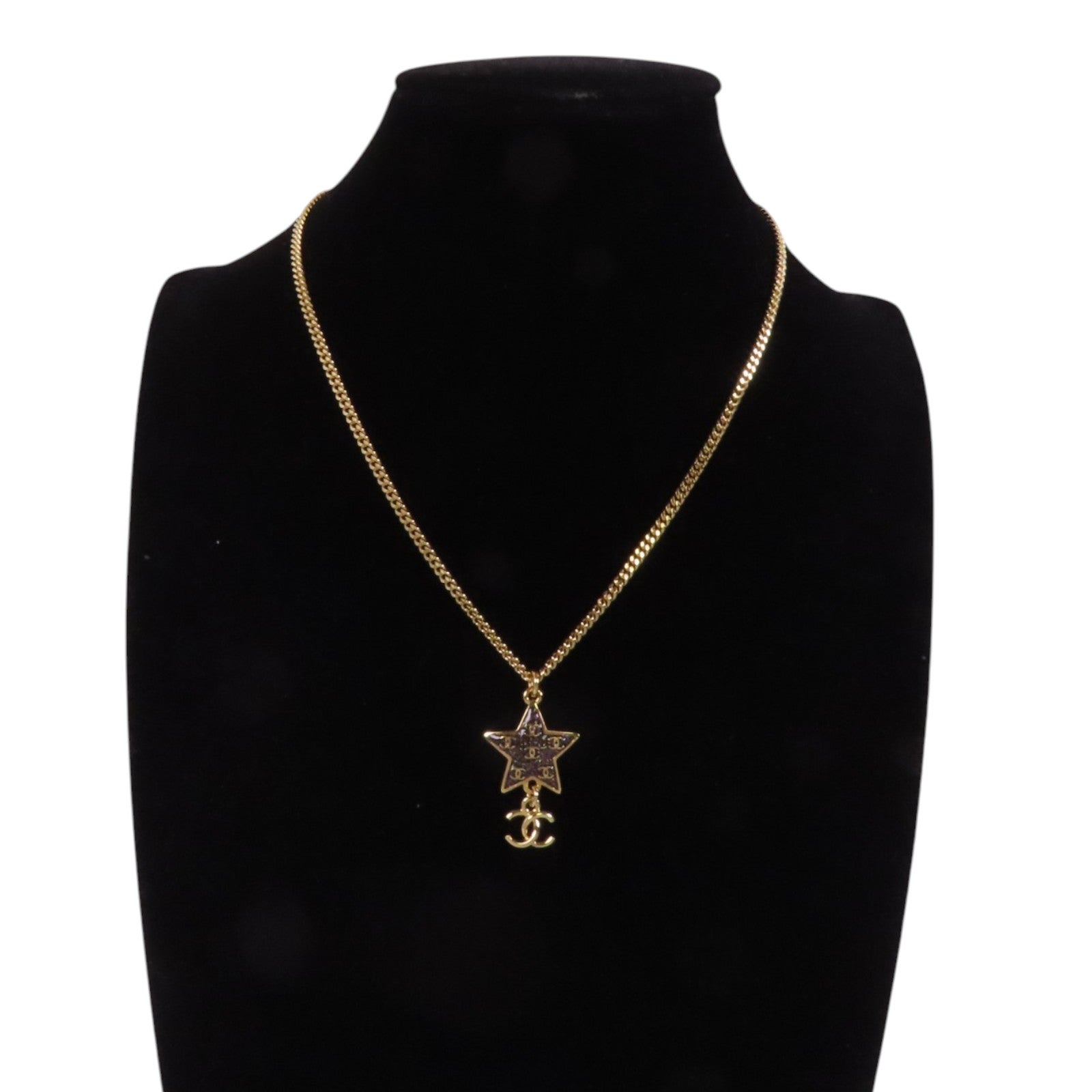CHANEL 金屬/PVC Necklace金扣項鏈