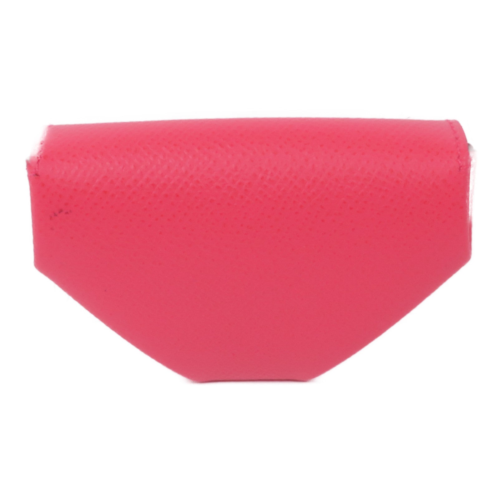 HERMES PHW Coin Case Calfskin Leather Red