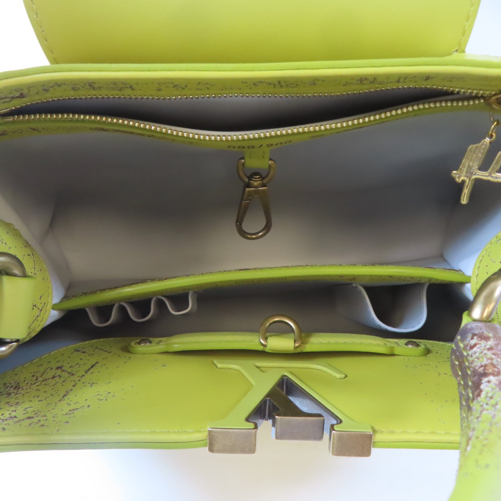 LOUIS VUITTON 【激減優惠】牛皮皮革Kennedy Yanko Artycapucines MM銅扣/金扣手挽肩背兩用袋黃色