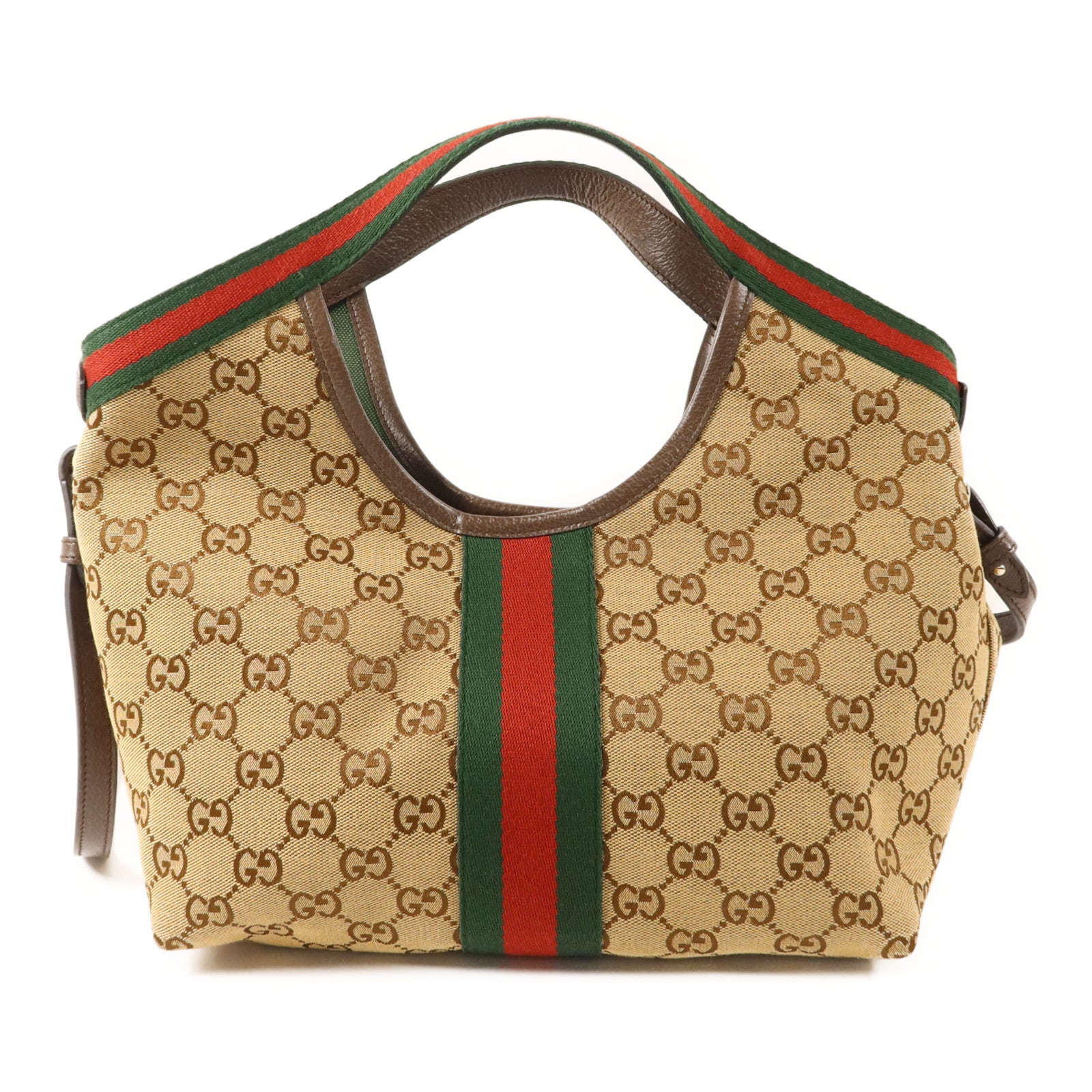 GUCCI 帆布Giglio Small Tote Bag金扣手挽肩背兩用袋