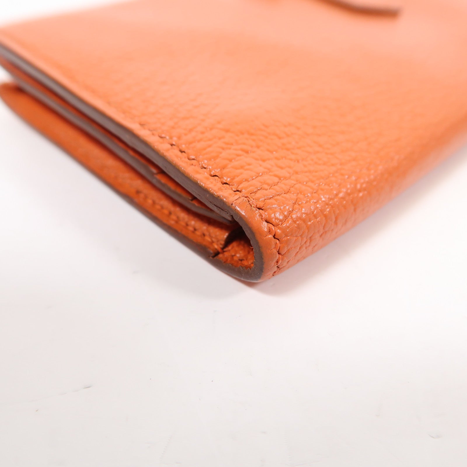HERMES Chevre皮革Bean Long Wallet銀扣長錢包
