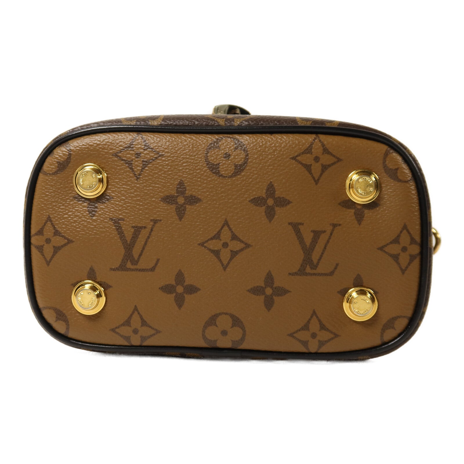 LOUIS VUITTON Monogram Reverse Vanity PM金扣鏈帶手挽肩背兩用袋