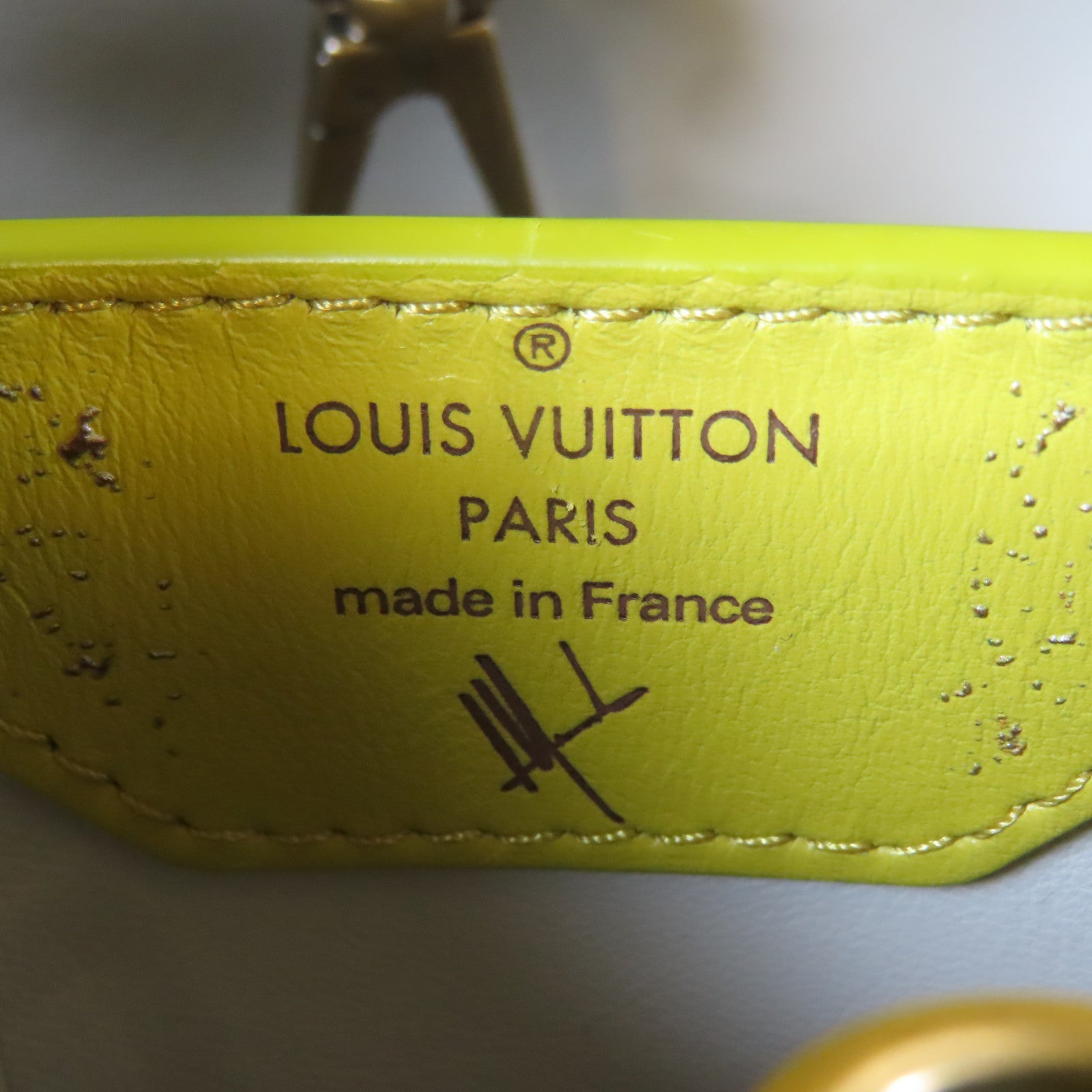 LOUIS VUITTON 【激減優惠】牛皮皮革Kennedy Yanko Artycapucines MM銅扣/金扣手挽肩背兩用袋黃色