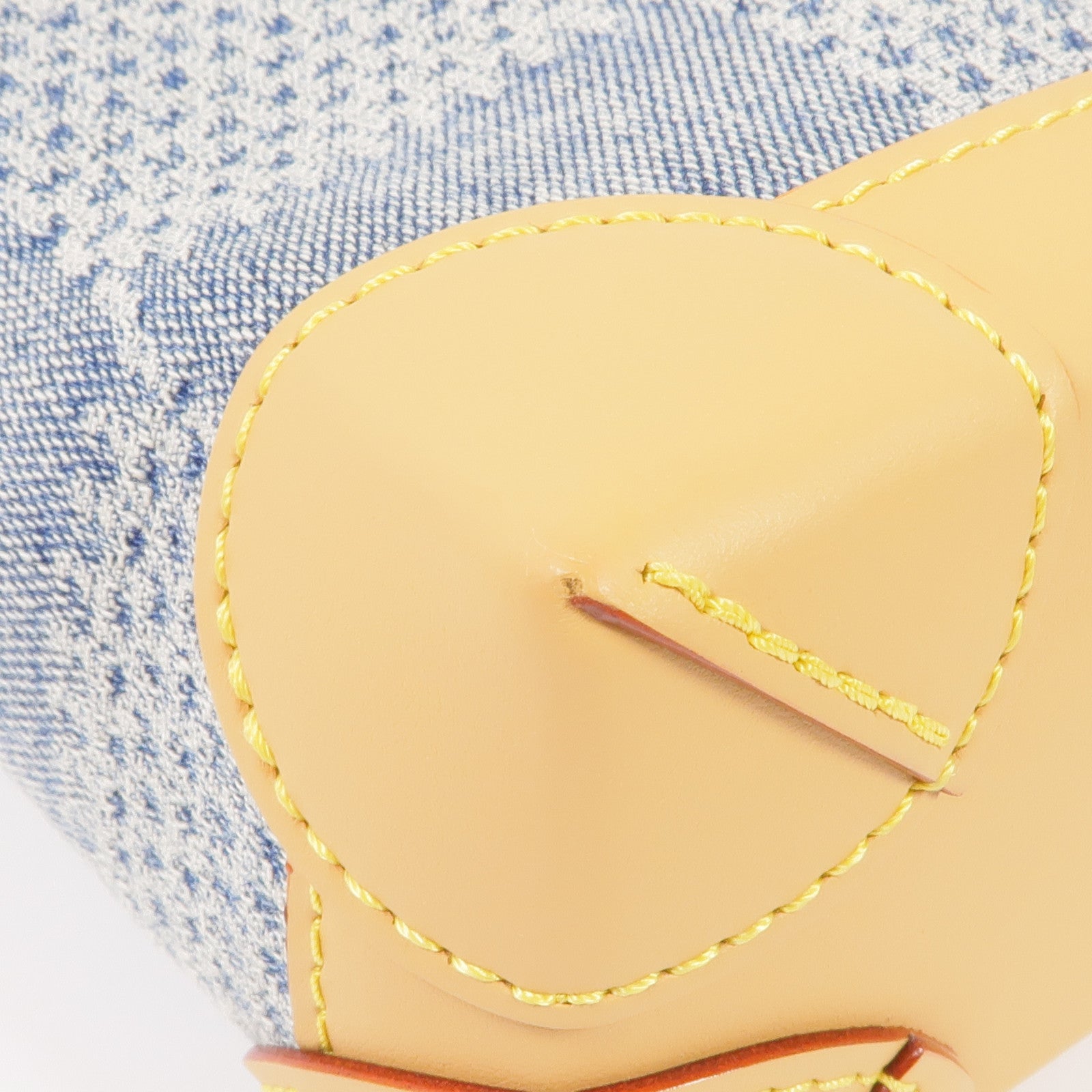 LOUIS VUITTON Damier Denim/牛皮皮革Nano Steamer金扣手挽肩背兩用袋