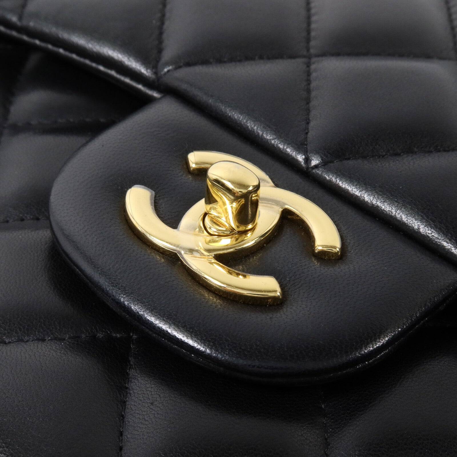 CHANEL 羊皮皮革Large Classic鏈帶肩背袋