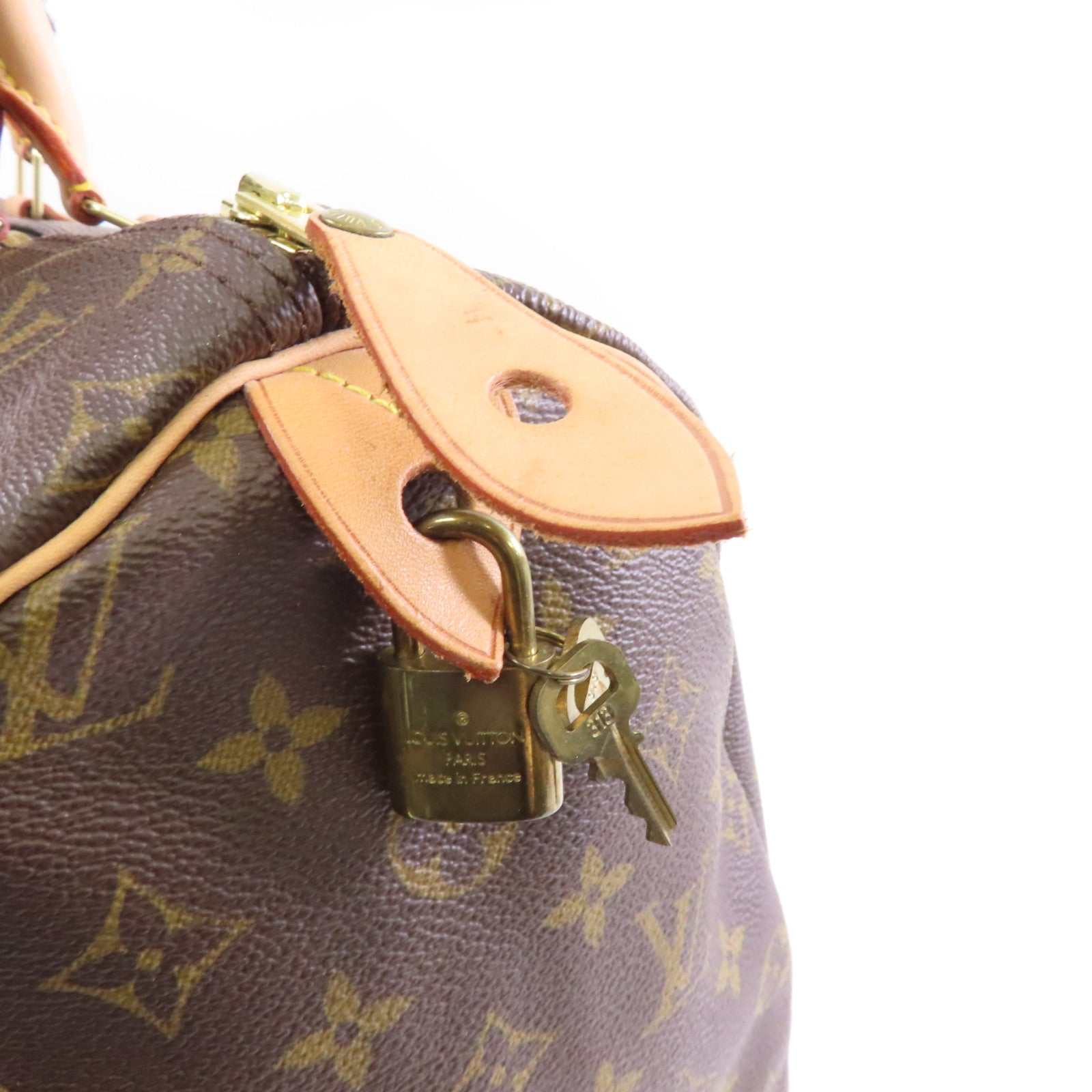 LOUIS VUITTON 【激減優惠】Monogram Speedy 40金扣手挽袋棕色