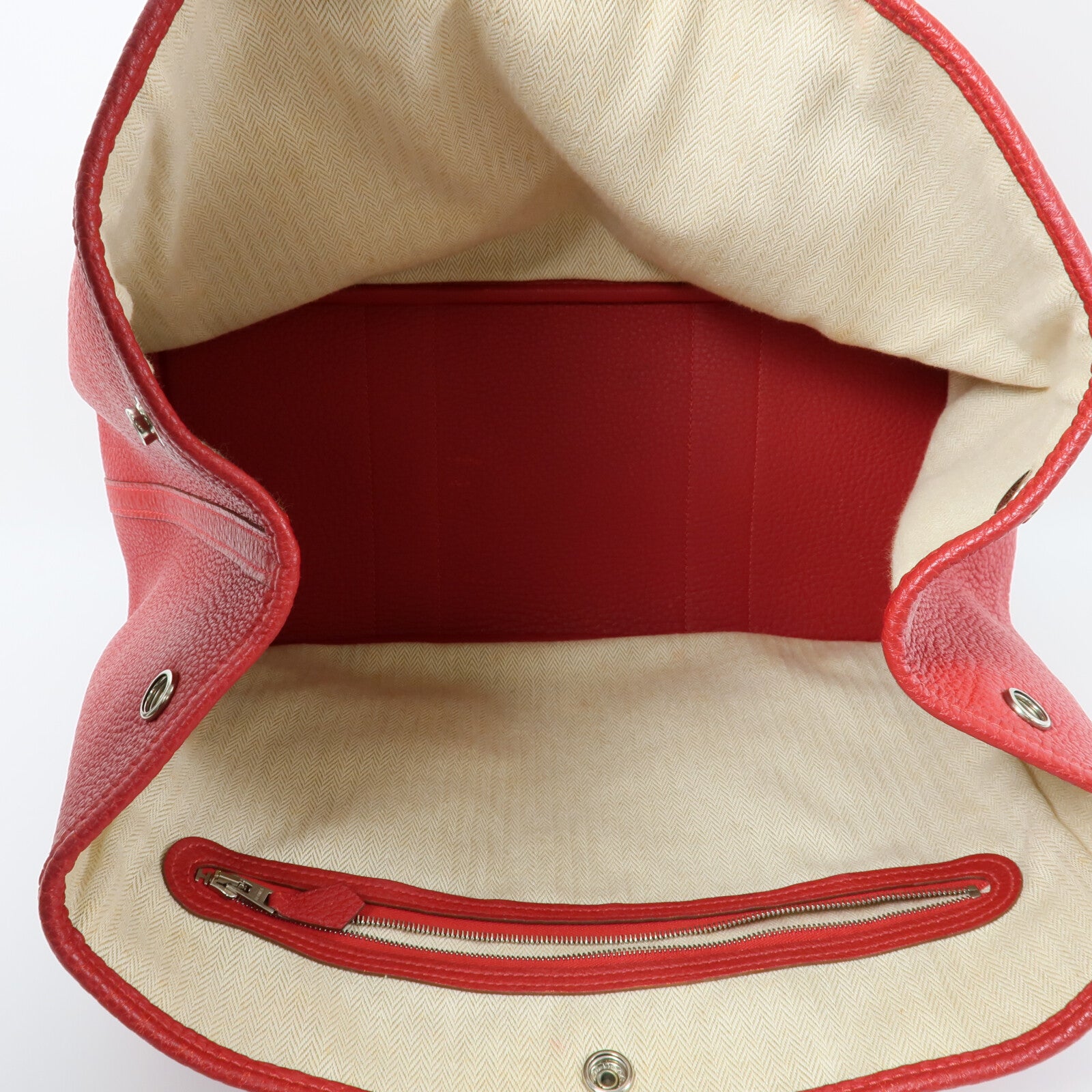 HERMES Negonda皮革Garden Party PM手挽袋Rouge Casaque
