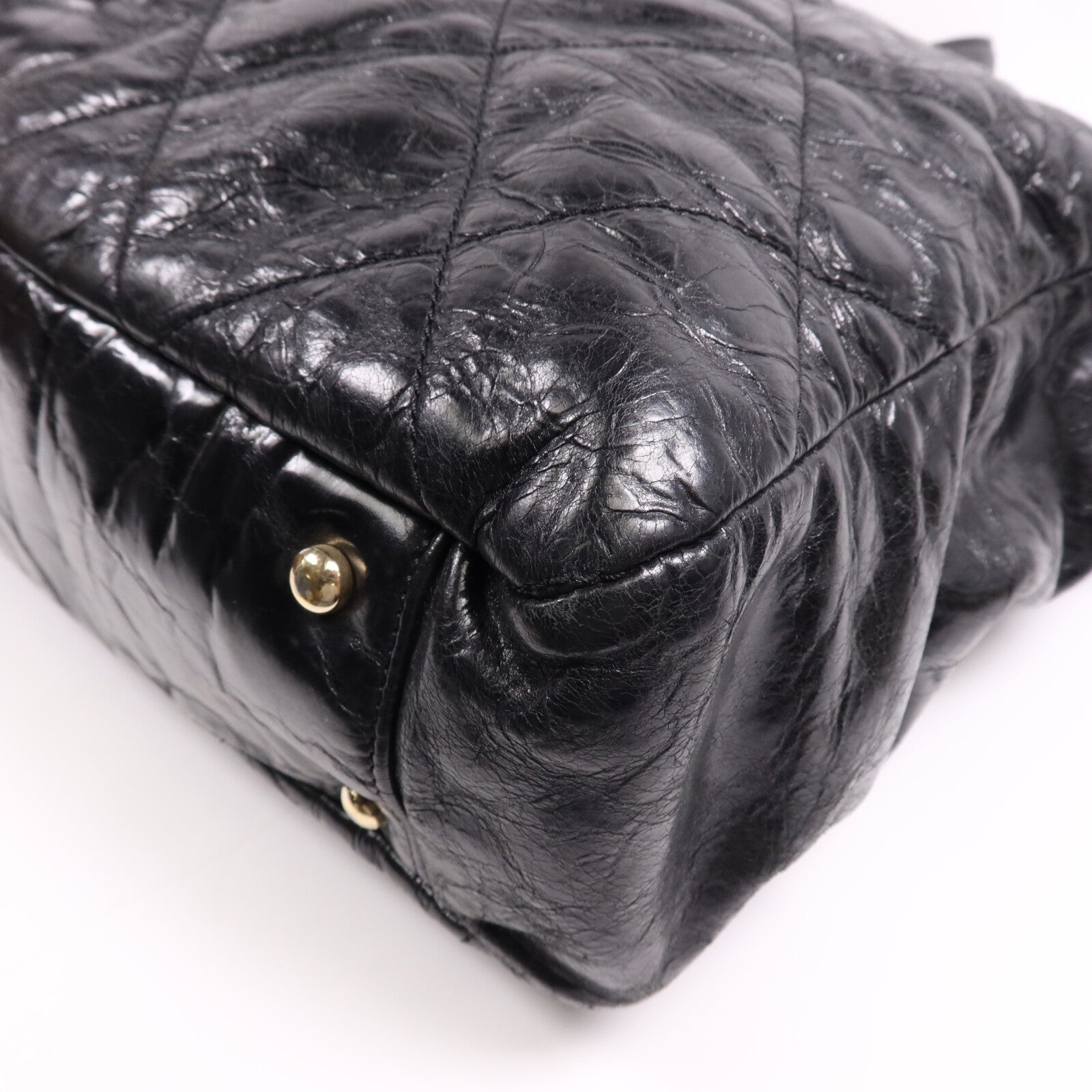 CHANEL 牛皮皮革Tote Bag金扣鏈帶肩背袋