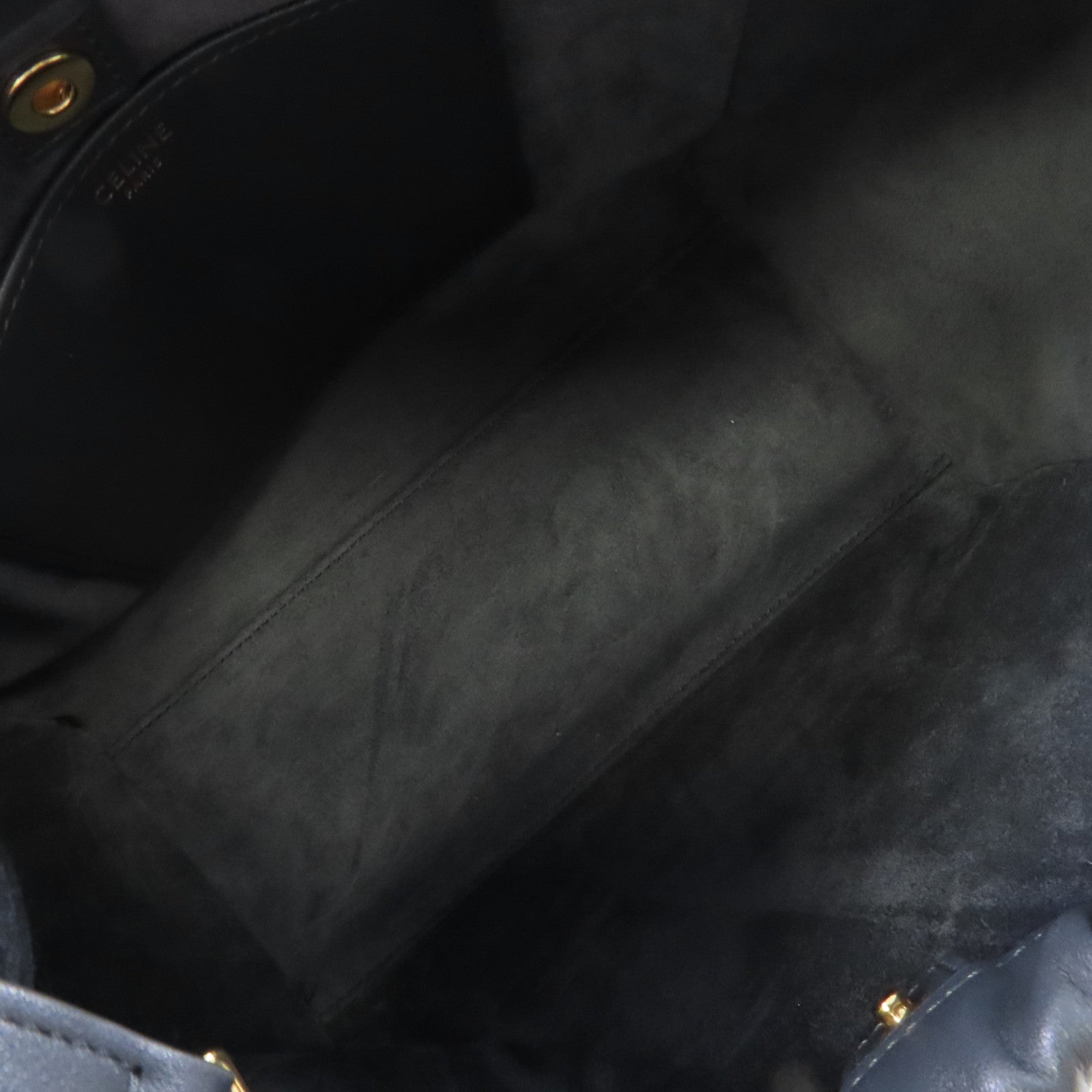 CELINE 牛皮皮革Cabas Cuir Triomphe 2Way Shoulder Bag手挽肩背兩用袋灰色