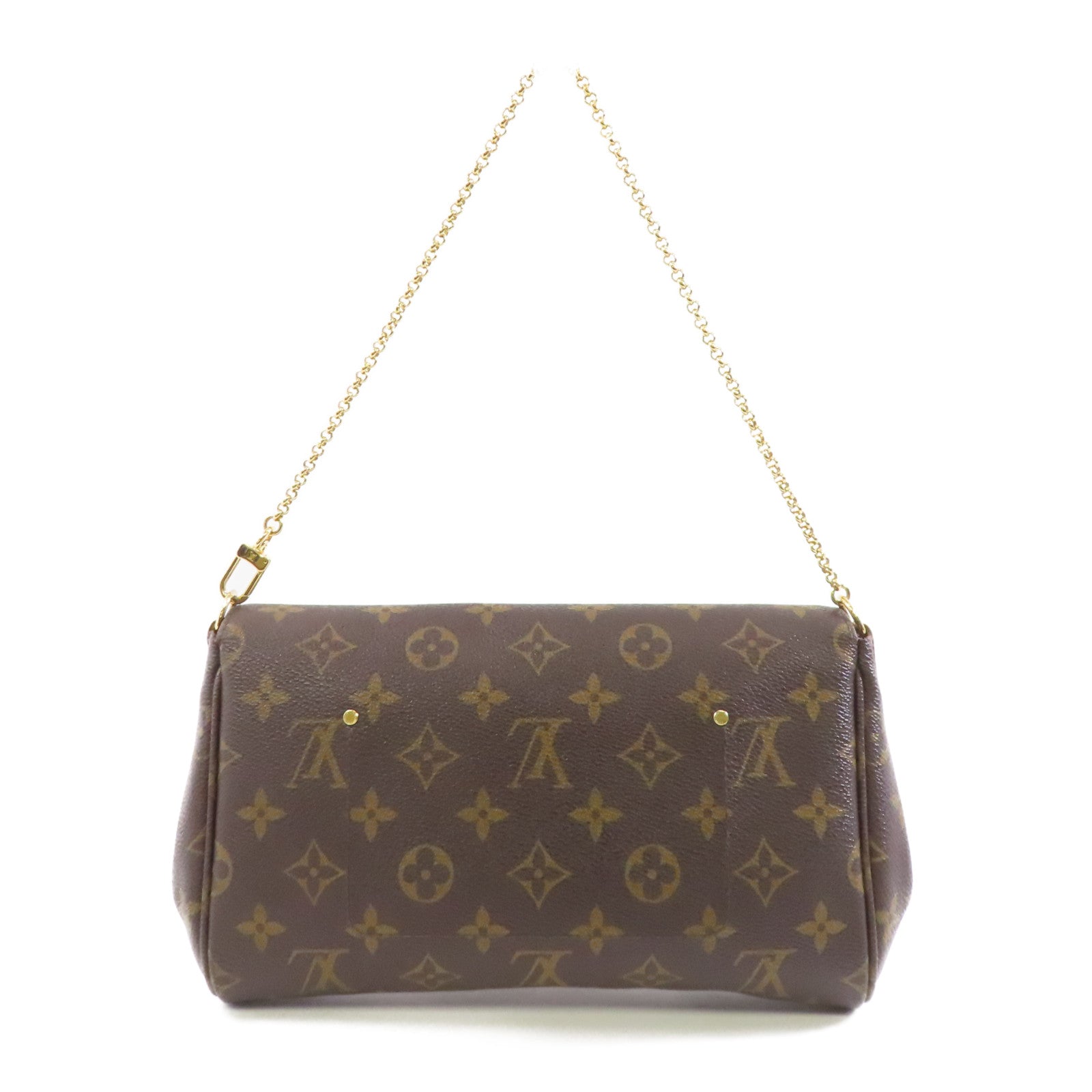 LOUIS VUITTON Monogram Favorite MM金扣手挽肩背兩用袋啡色