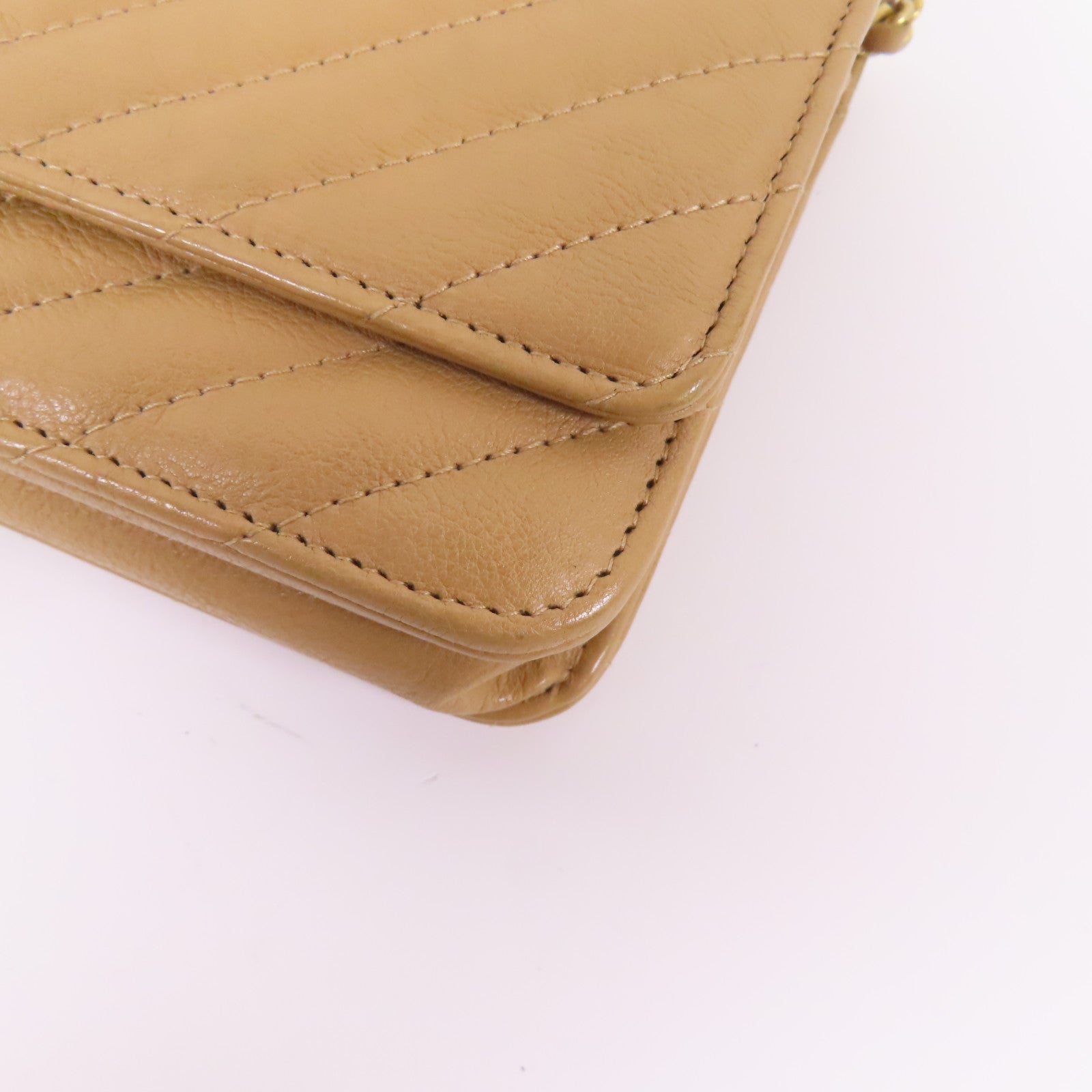 CHANEL 牛皮皮革Wallet On Chain金扣鏈帶肩背袋