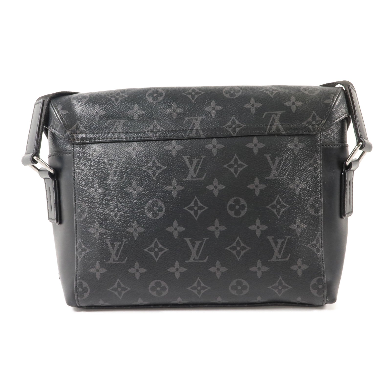 LOUIS VUITTON Monogram Eclipse Messenger PM Voyager銀扣肩背袋
