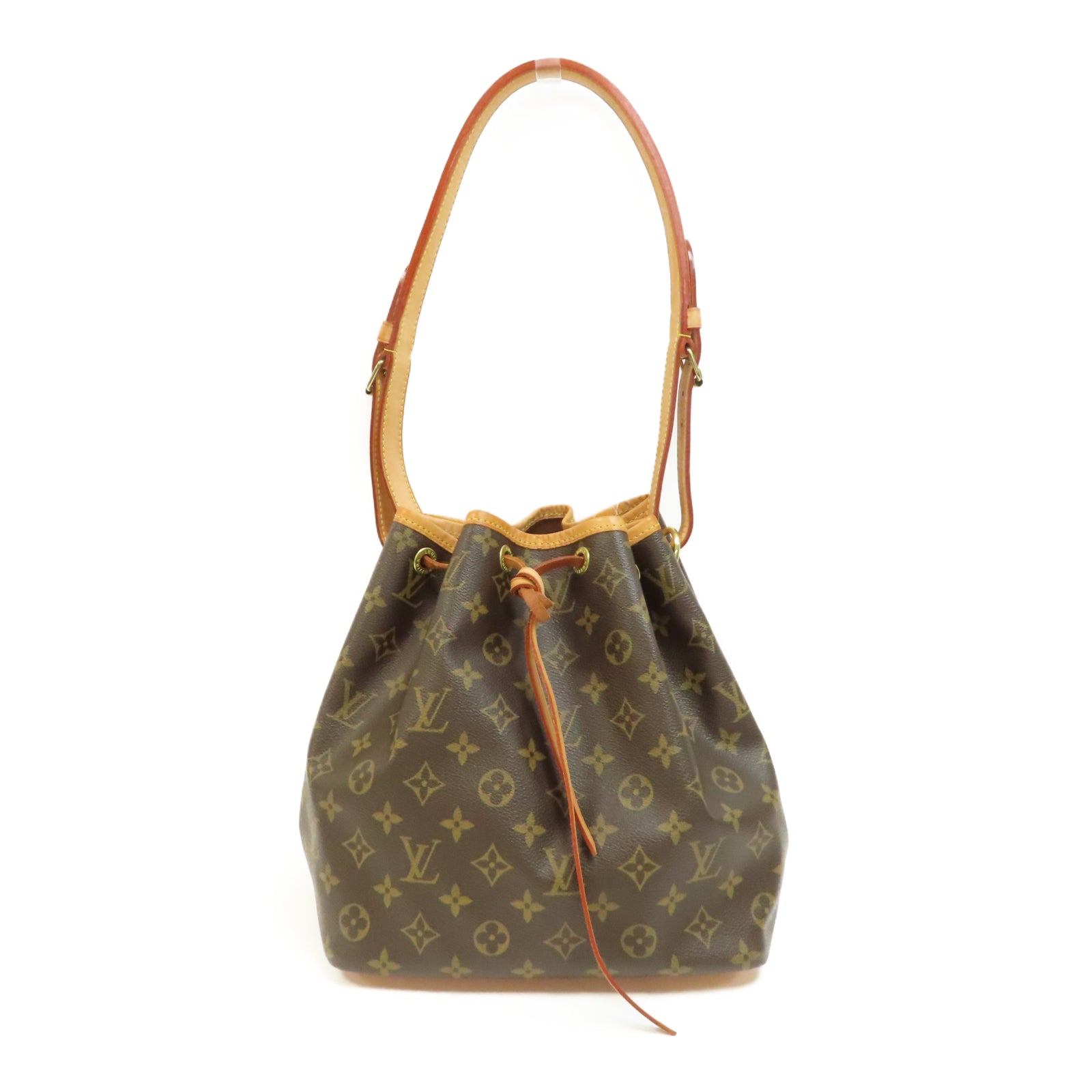 LOUIS VUITTON Monogram Petit Noe金扣肩背袋啡色