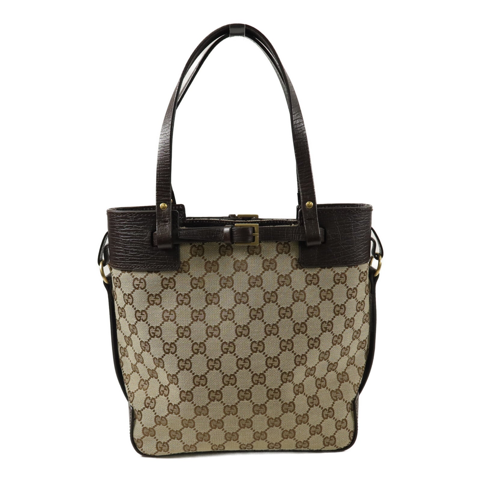 GUCCI 帆布/牛皮皮革Tote Bag手挽袋