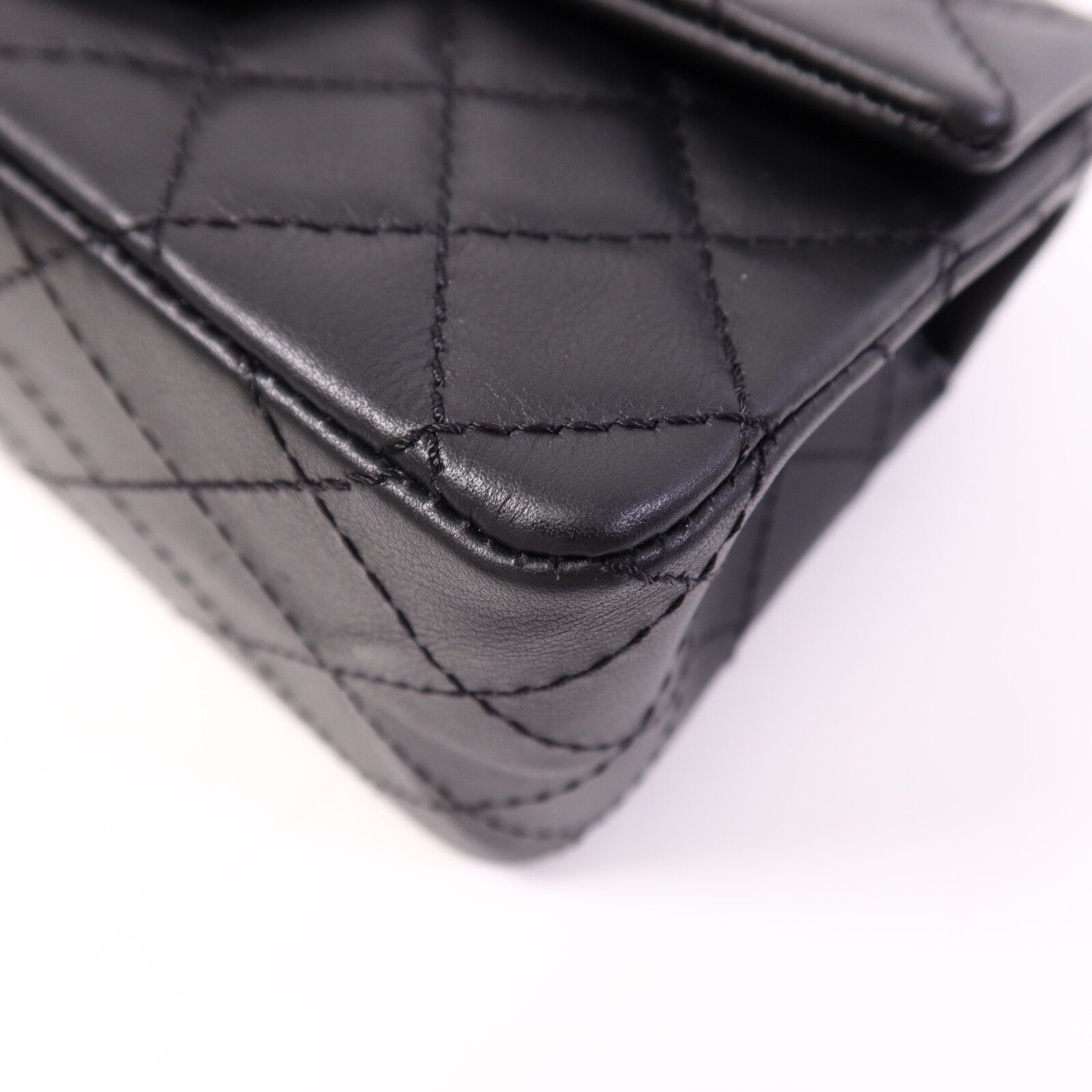 CHANEL 牛皮皮革Mini 2.55金扣鏈帶肩背袋