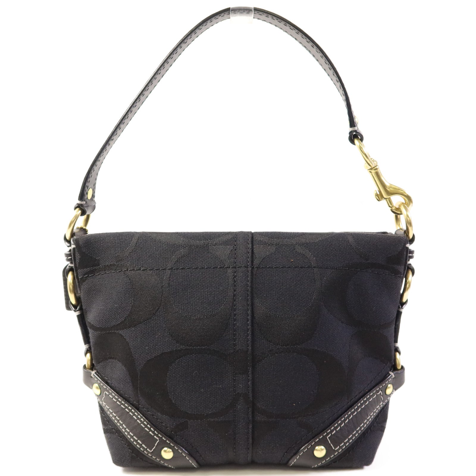 COACH 帆布Hand Bag金扣手拿包