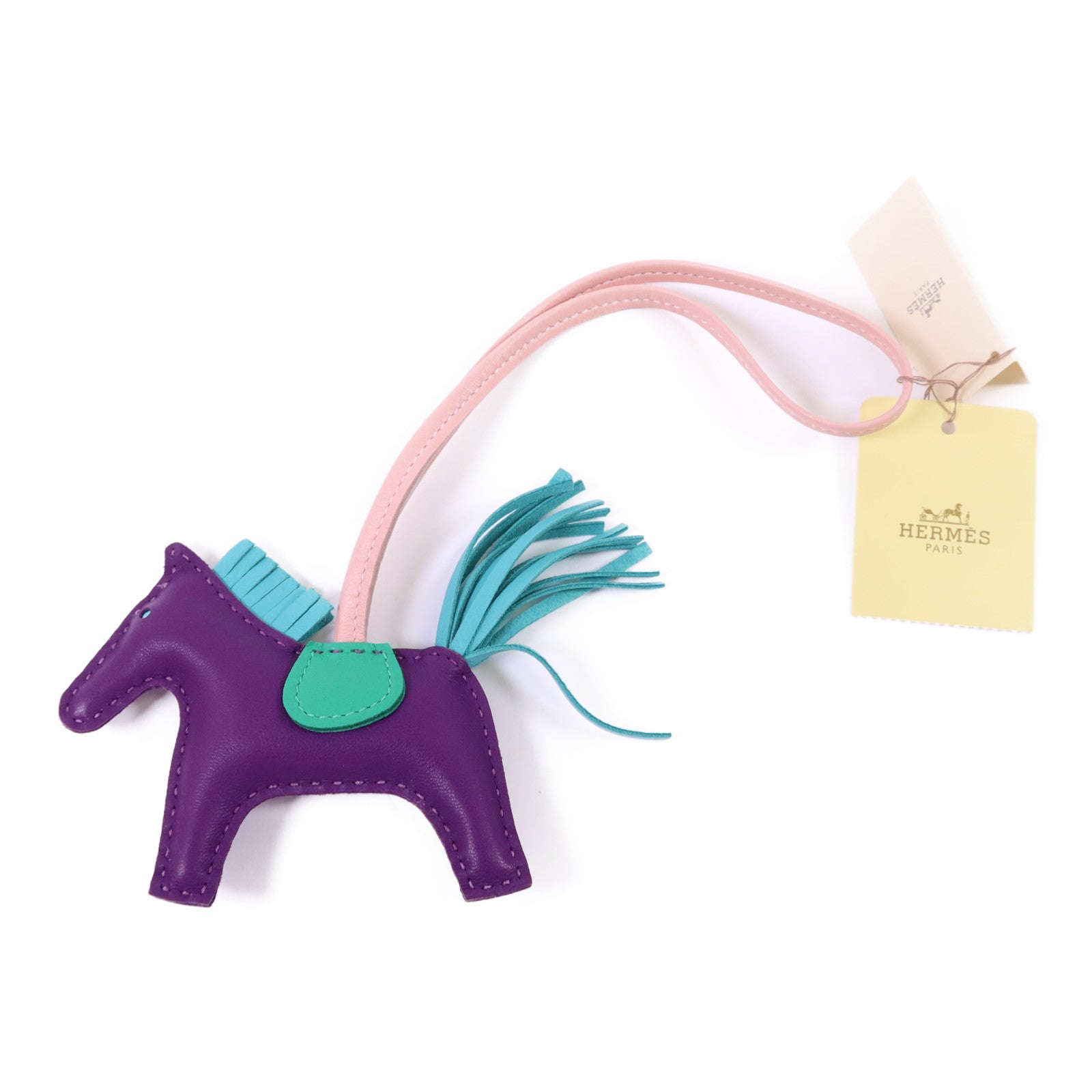 HERMES 【激減優惠】Milo皮革Rodeo PM掛飾Violet