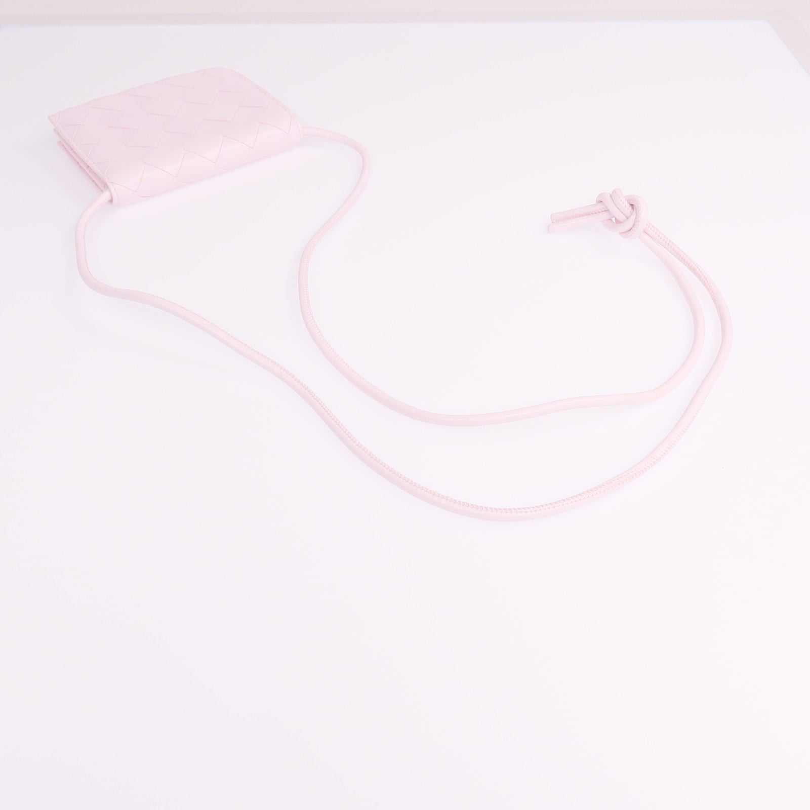 BOTTEGA VENETA 羊皮皮革Card Case with strap金扣卡片套