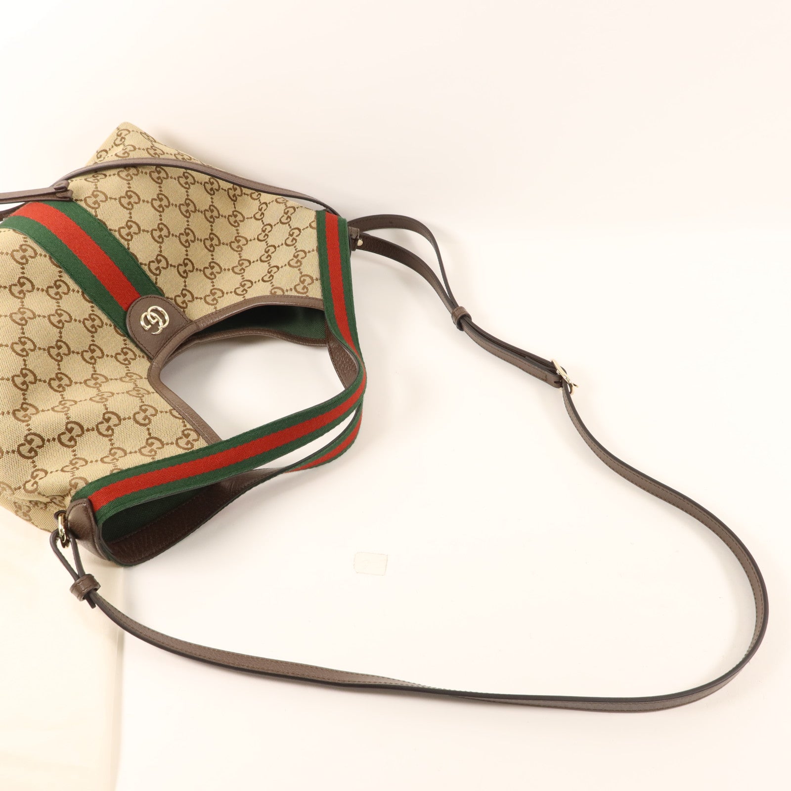 GUCCI 帆布Giglio Small Tote Bag金扣手挽肩背兩用袋