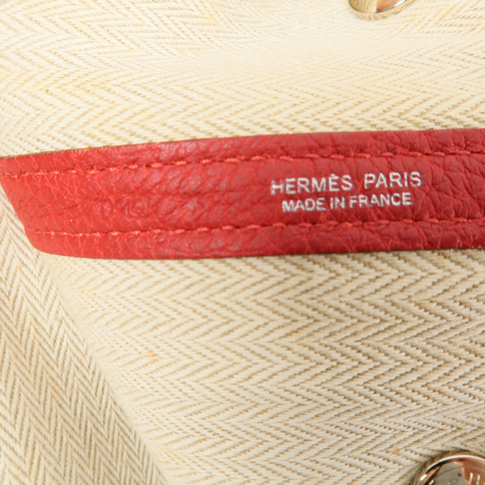 HERMES Negonda皮革Garden Party PM手挽袋Rouge Casaque