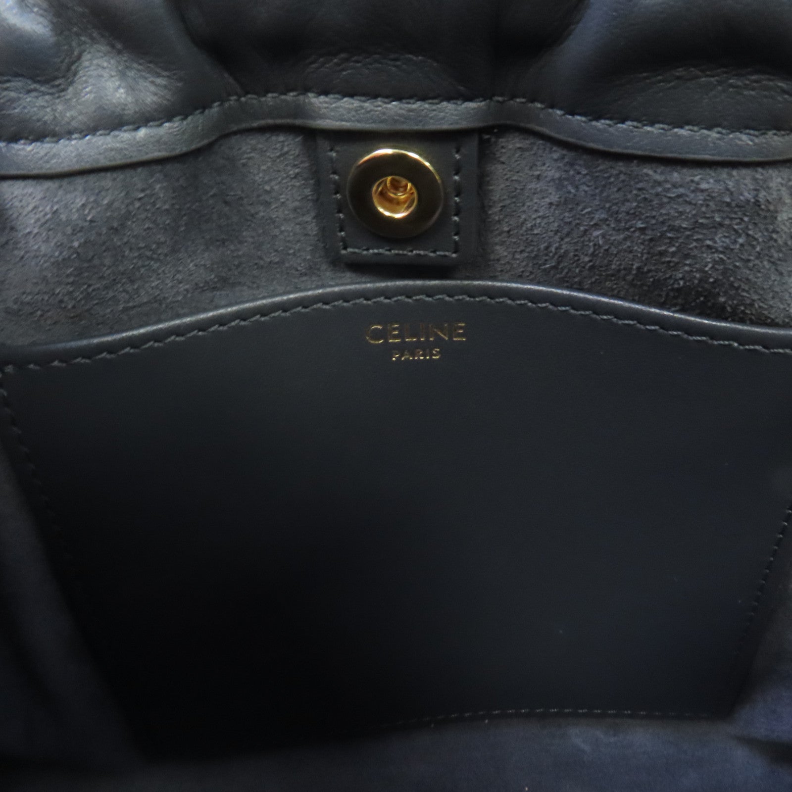 CELINE 牛皮皮革Cabas Cuir Triomphe 2Way Shoulder Bag手挽肩背兩用袋灰色