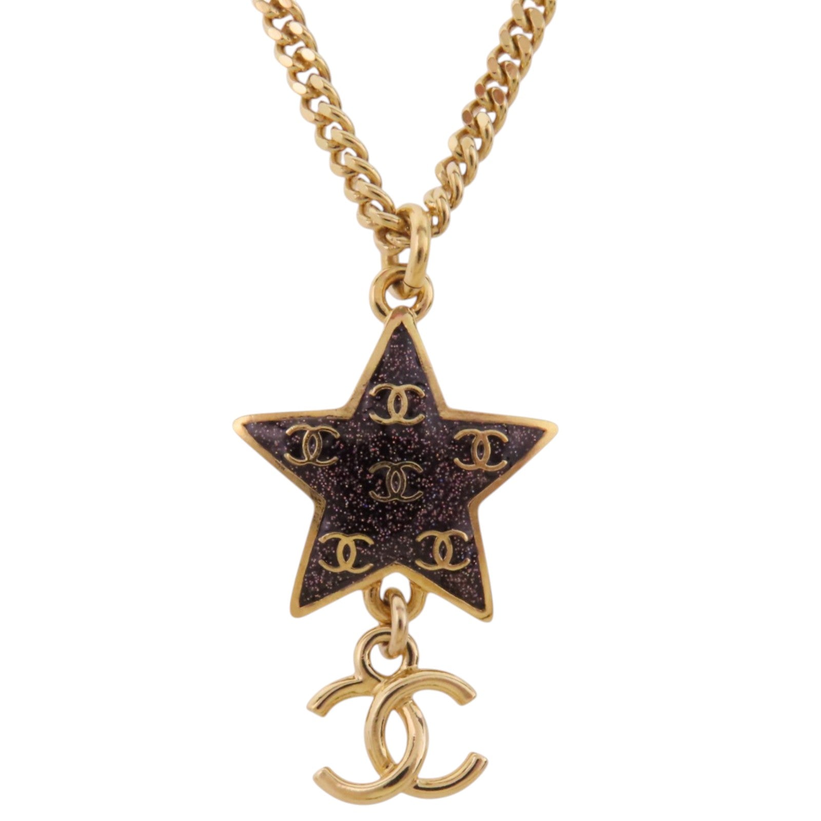 CHANEL 金屬/PVC Necklace金扣項鏈