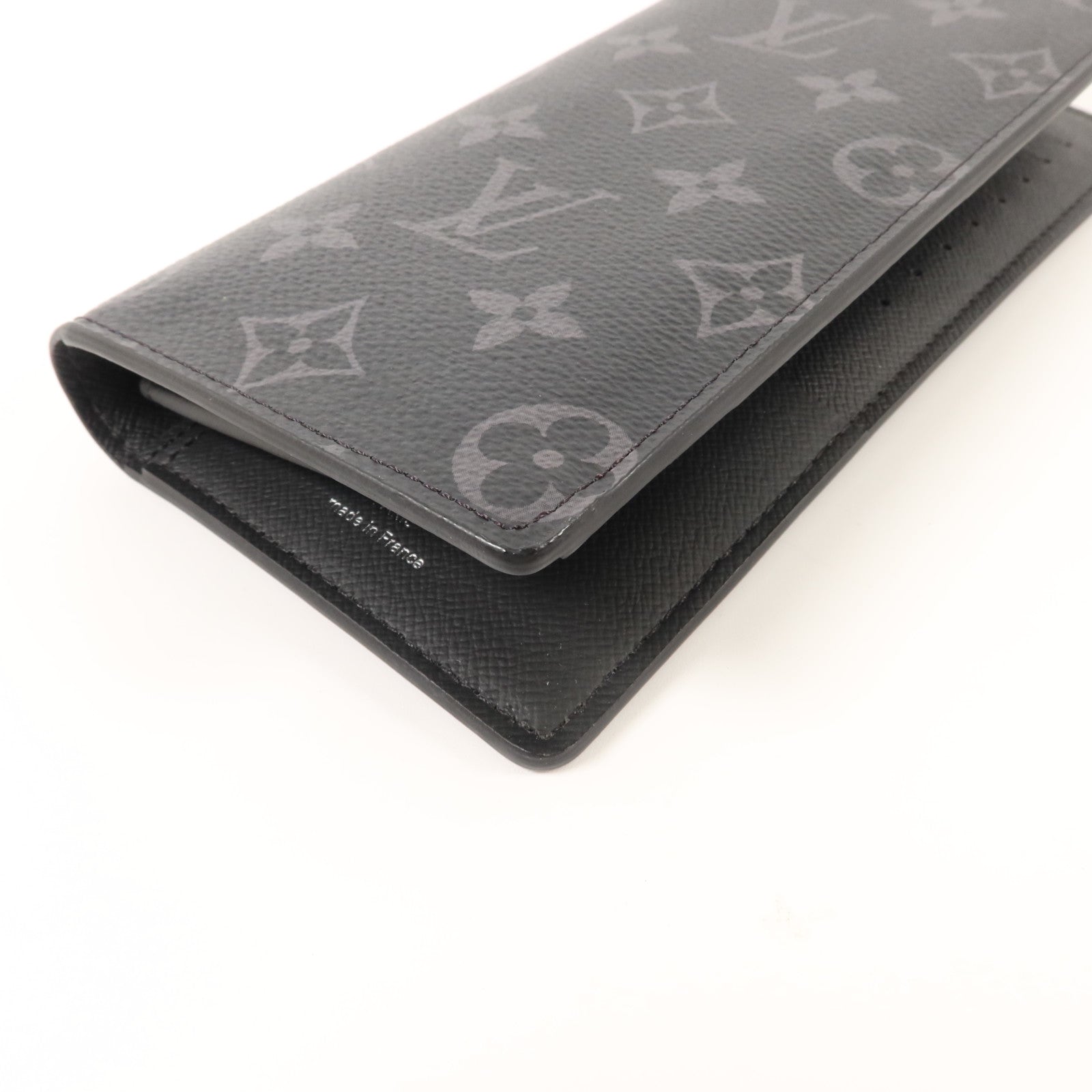 LOUIS VUITTON Monogram Eclipse Brazza長錢包