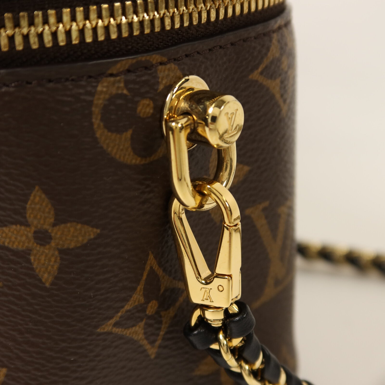 LOUIS VUITTON Monogram Reverse Vanity PM金扣鏈帶手挽肩背兩用袋