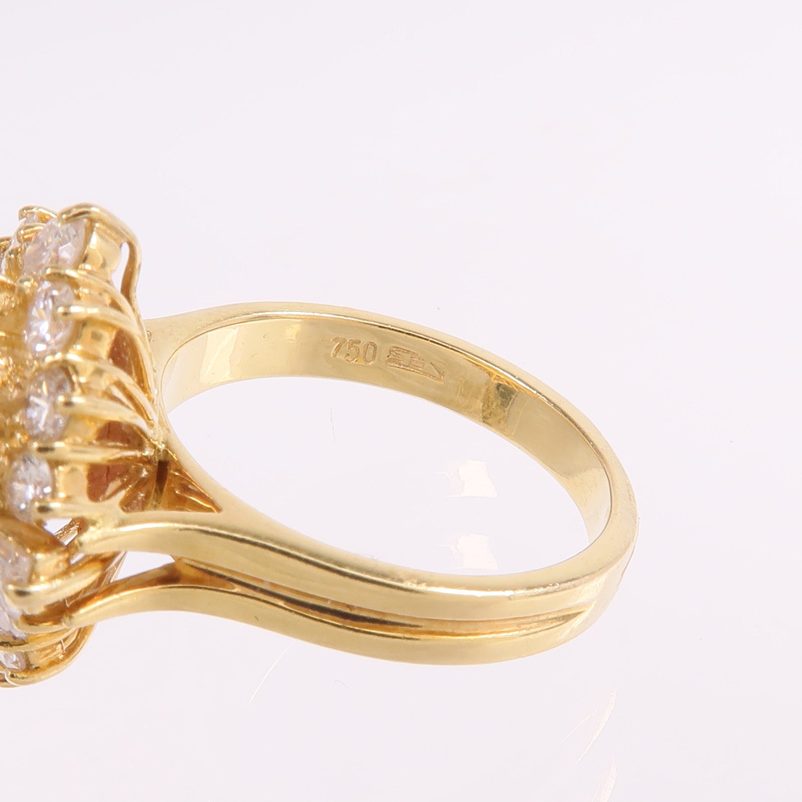 JEWELRY 【激減優惠】18K黃金Ruby Diamond Ring紅寶石/鑽石戒指US#5