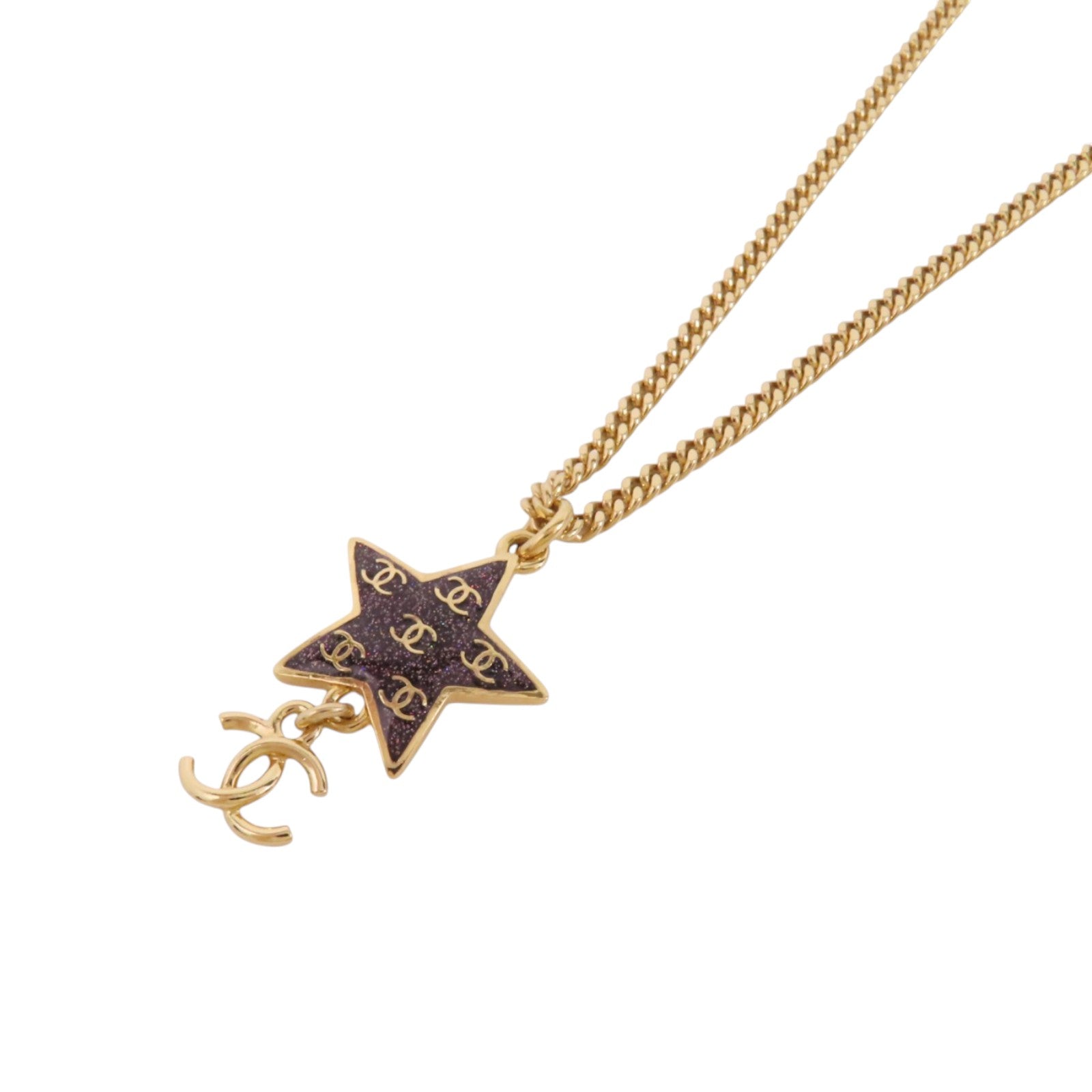 CHANEL 金屬/PVC Necklace金扣項鏈