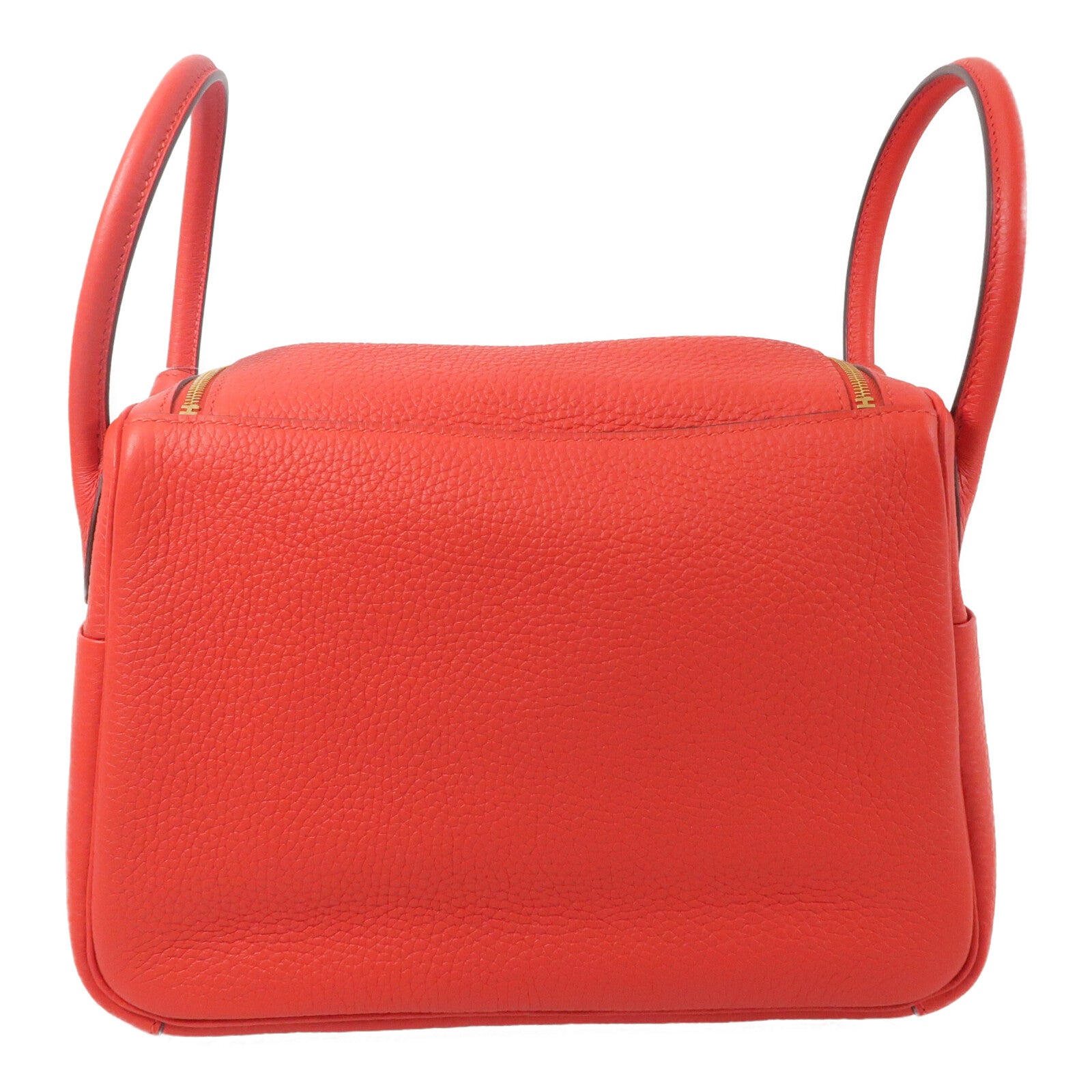 HERMES Clemence皮革Lindy 26手挽肩背兩用袋Rouge de Coeur
