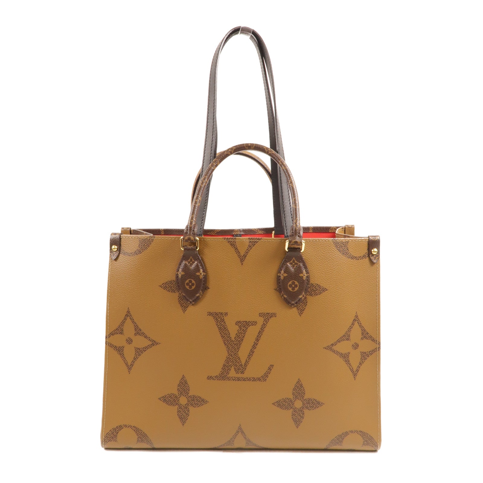 LOUIS VUITTON Monogram Giant On The Go MM金扣手挽肩背兩用袋