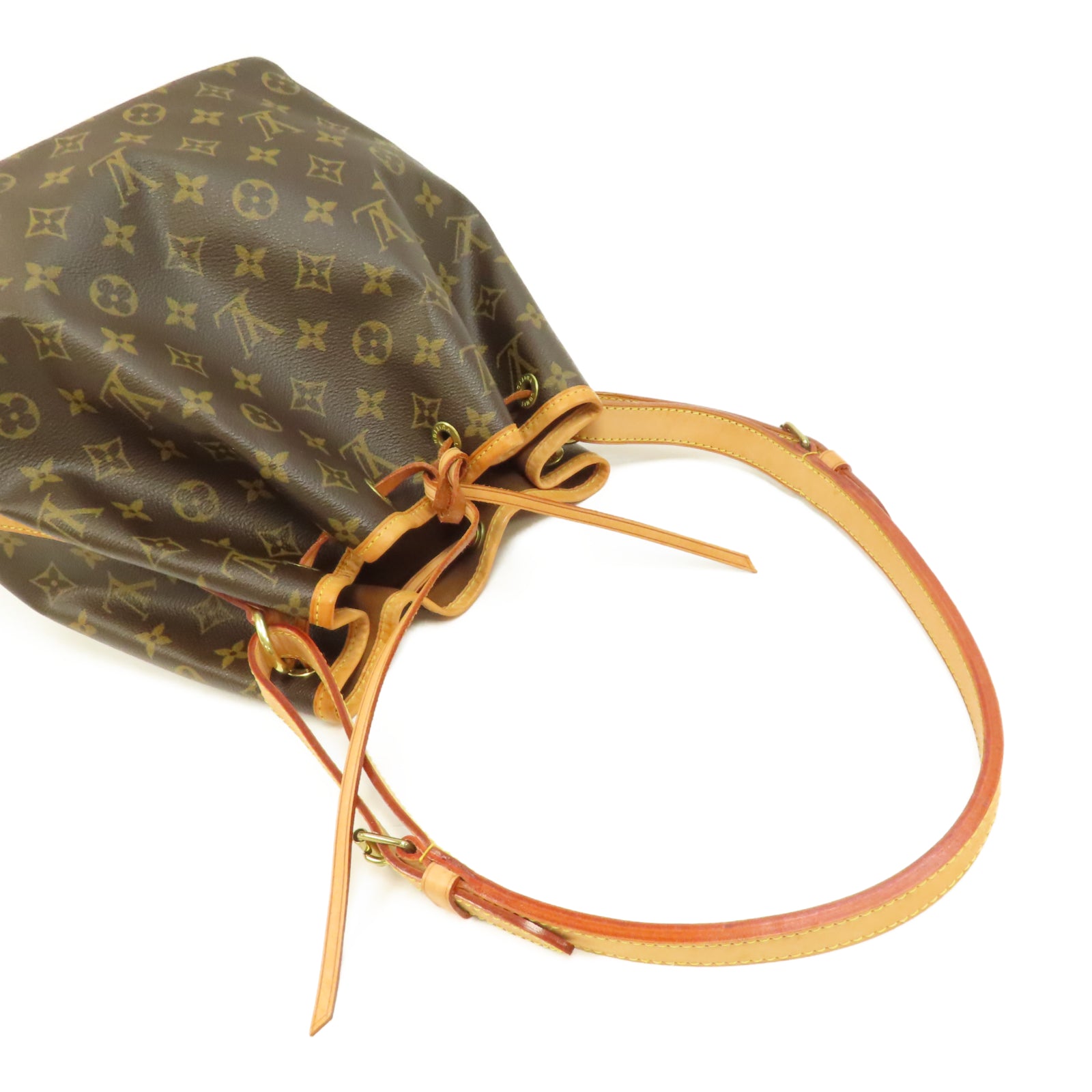 LOUIS VUITTON Monogram Petit Noe金扣肩背袋啡色