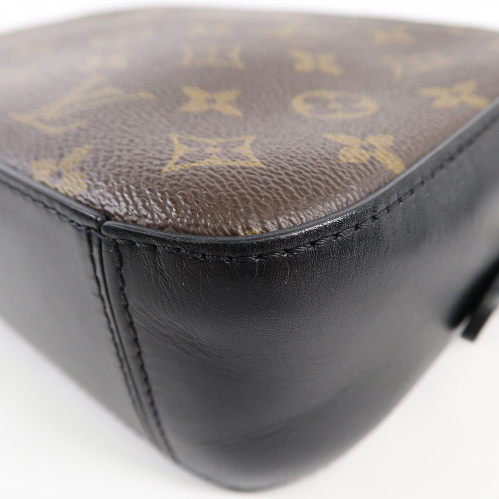 LOUIS VUITTON Monogram Saintonge金扣手挽袋棕色