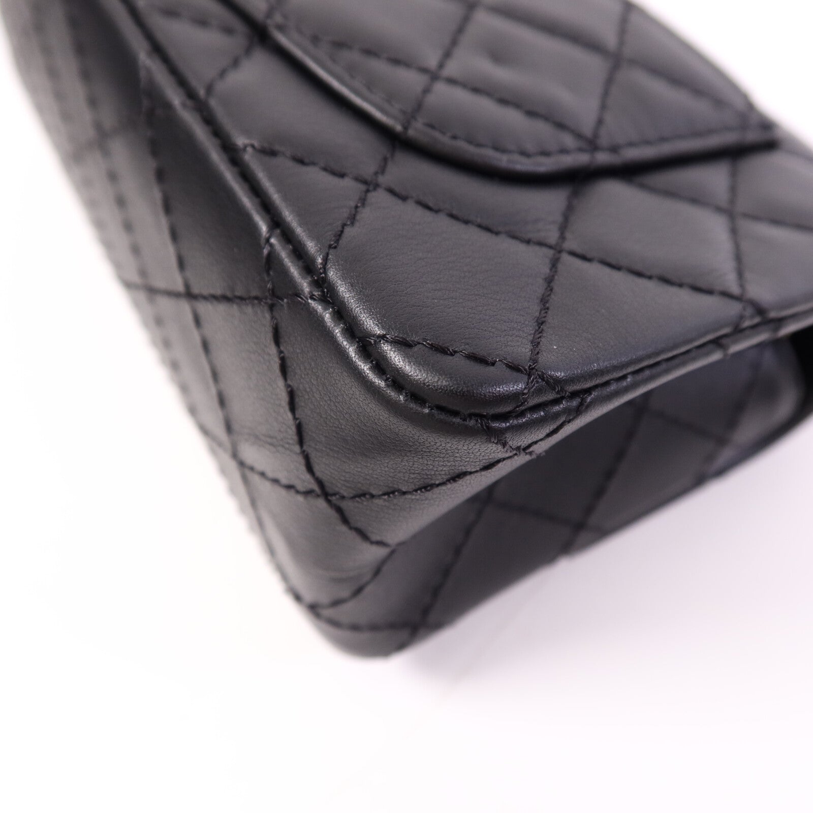 CHANEL 牛皮皮革Mini 2.55金扣鏈帶肩背袋