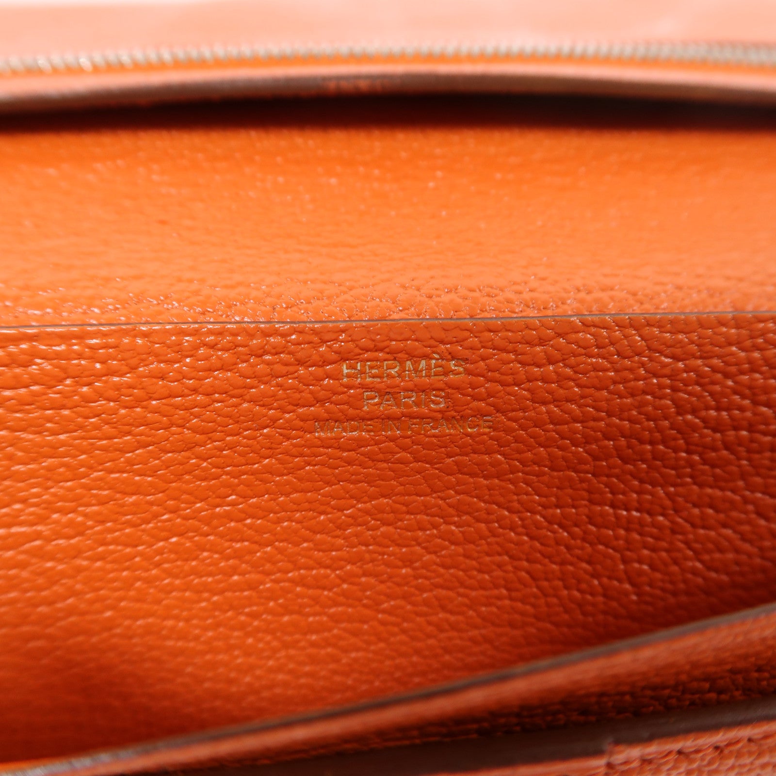 HERMES Chevre皮革Bean Long Wallet銀扣長錢包