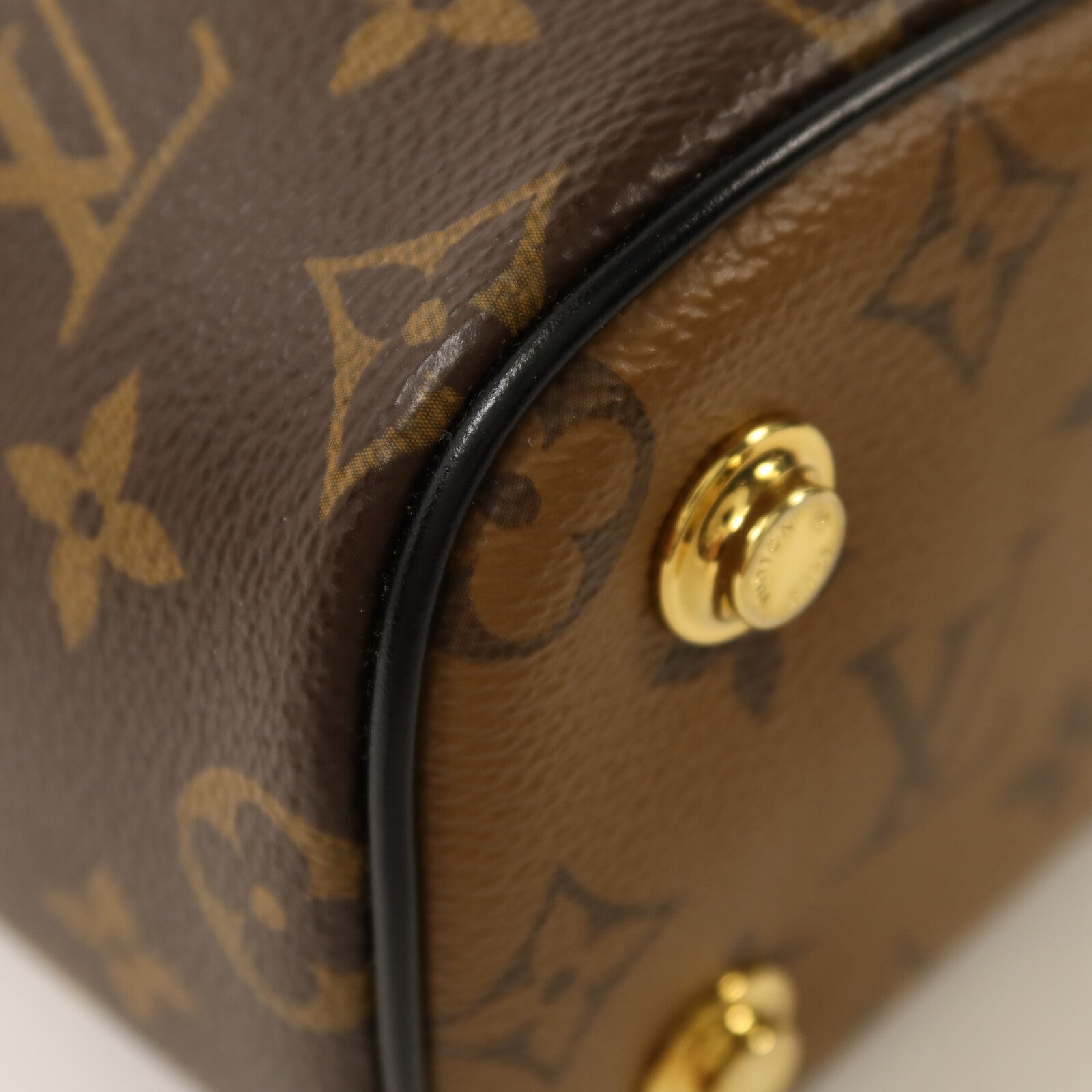 LOUIS VUITTON Monogram Reverse Vanity PM金扣鏈帶手挽肩背兩用袋