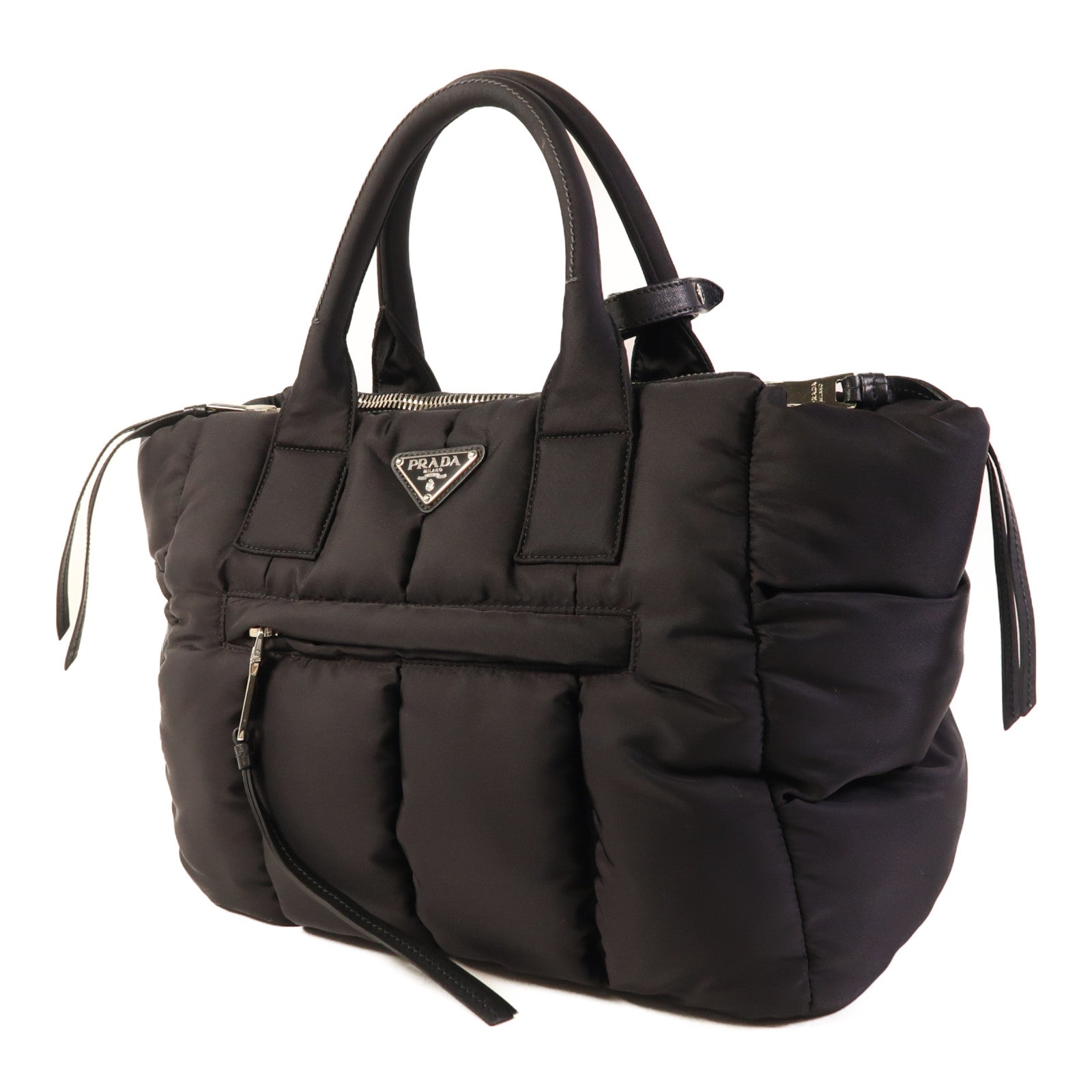 PRADA 尼龍2 Way Shoulder銀扣手挽肩背兩用袋