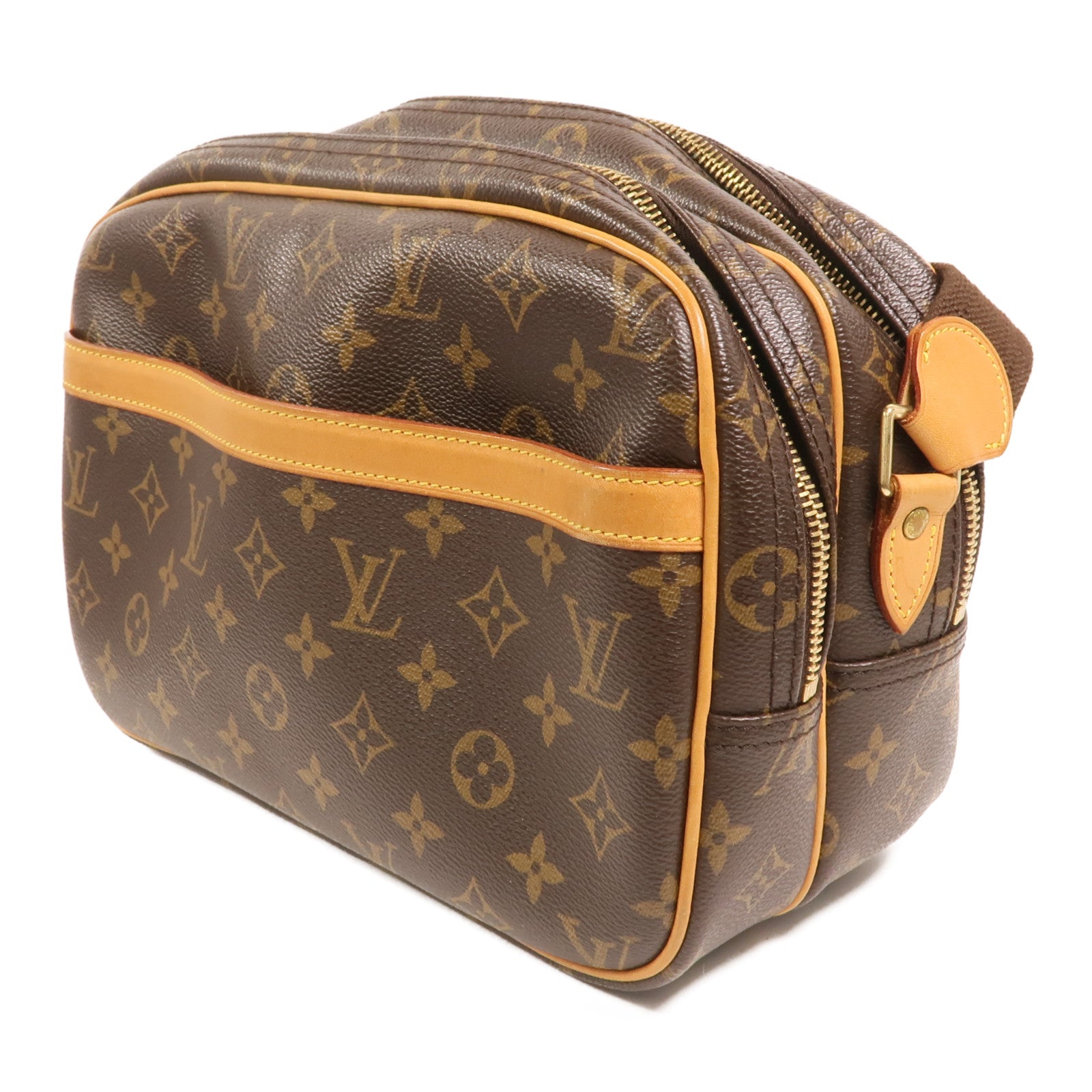 LOUIS VUITTON Monogram Reporter PM金扣肩背袋