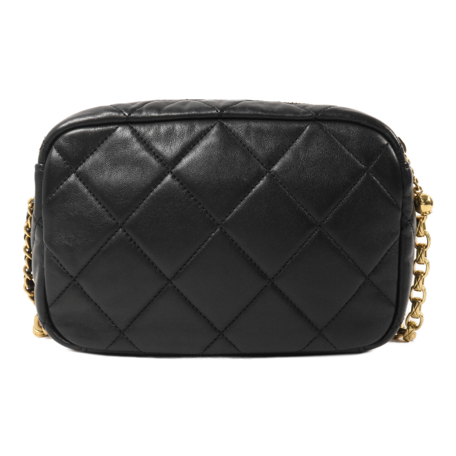 CHANEL 牛皮皮革Camera Bag鏈帶肩背袋