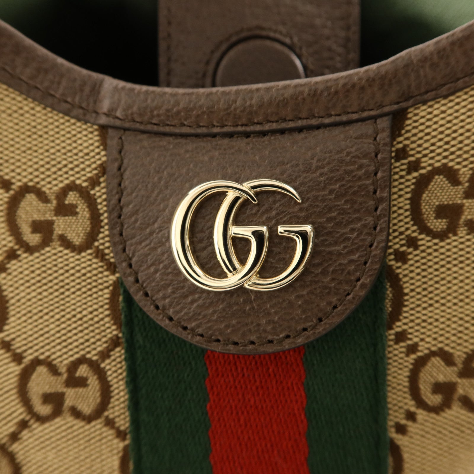 GUCCI 帆布Giglio Small Tote Bag金扣手挽肩背兩用袋