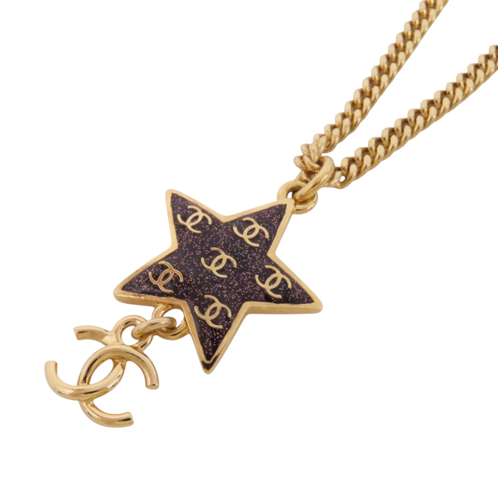 CHANEL 金屬/PVC Necklace金扣項鏈