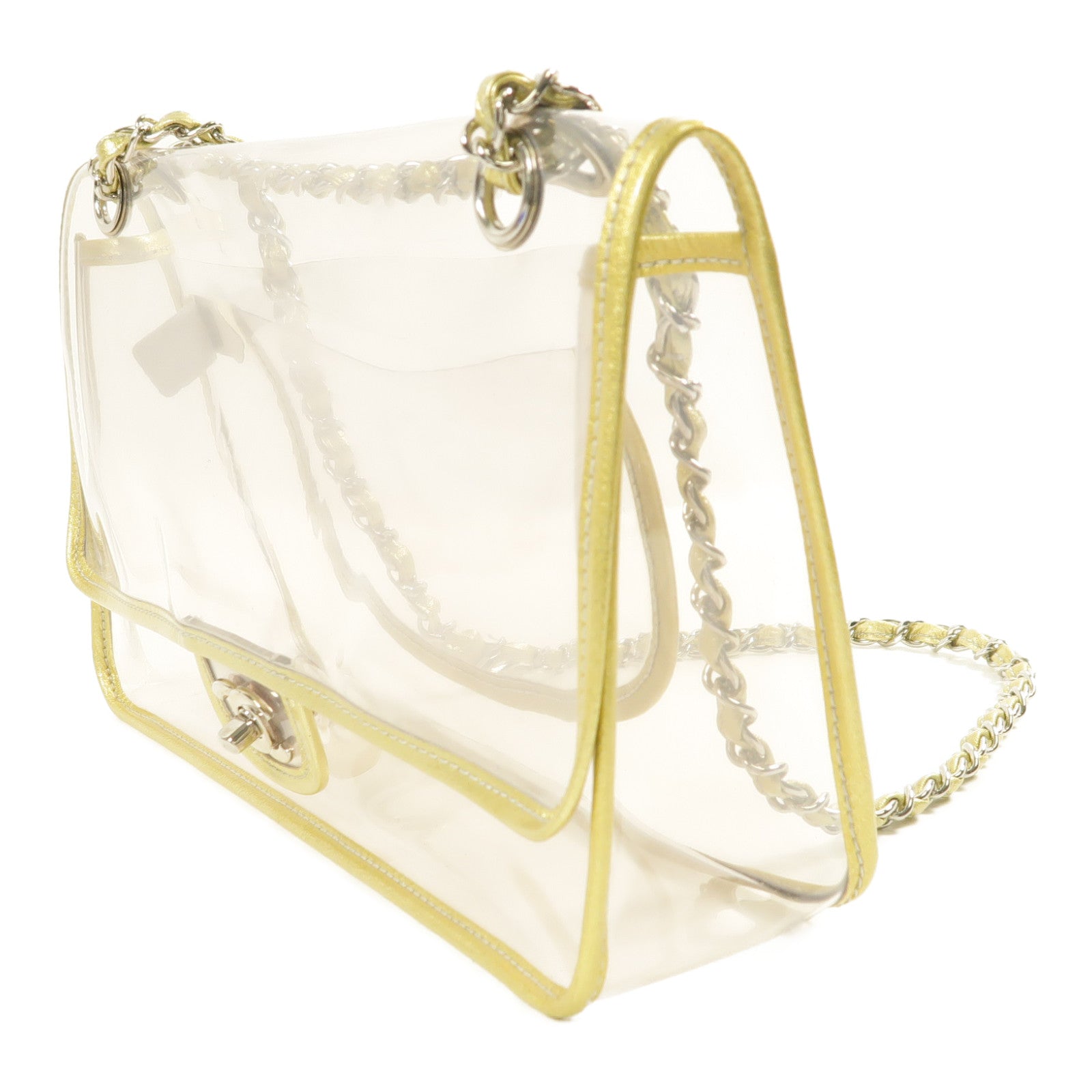 CHANEL PVC Chain Shoulder鏈帶肩背袋