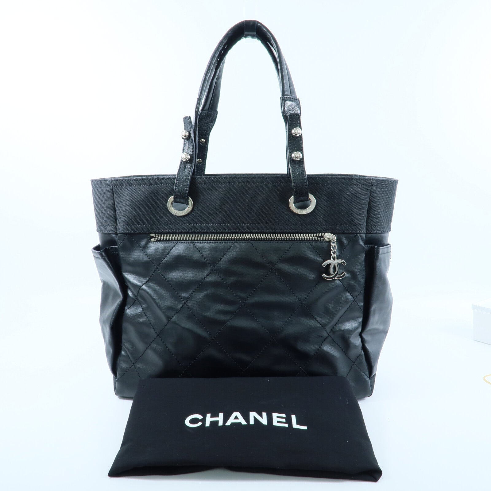 CHANEL 牛皮皮革/尼龍Paris Biaritz Tote手挽袋